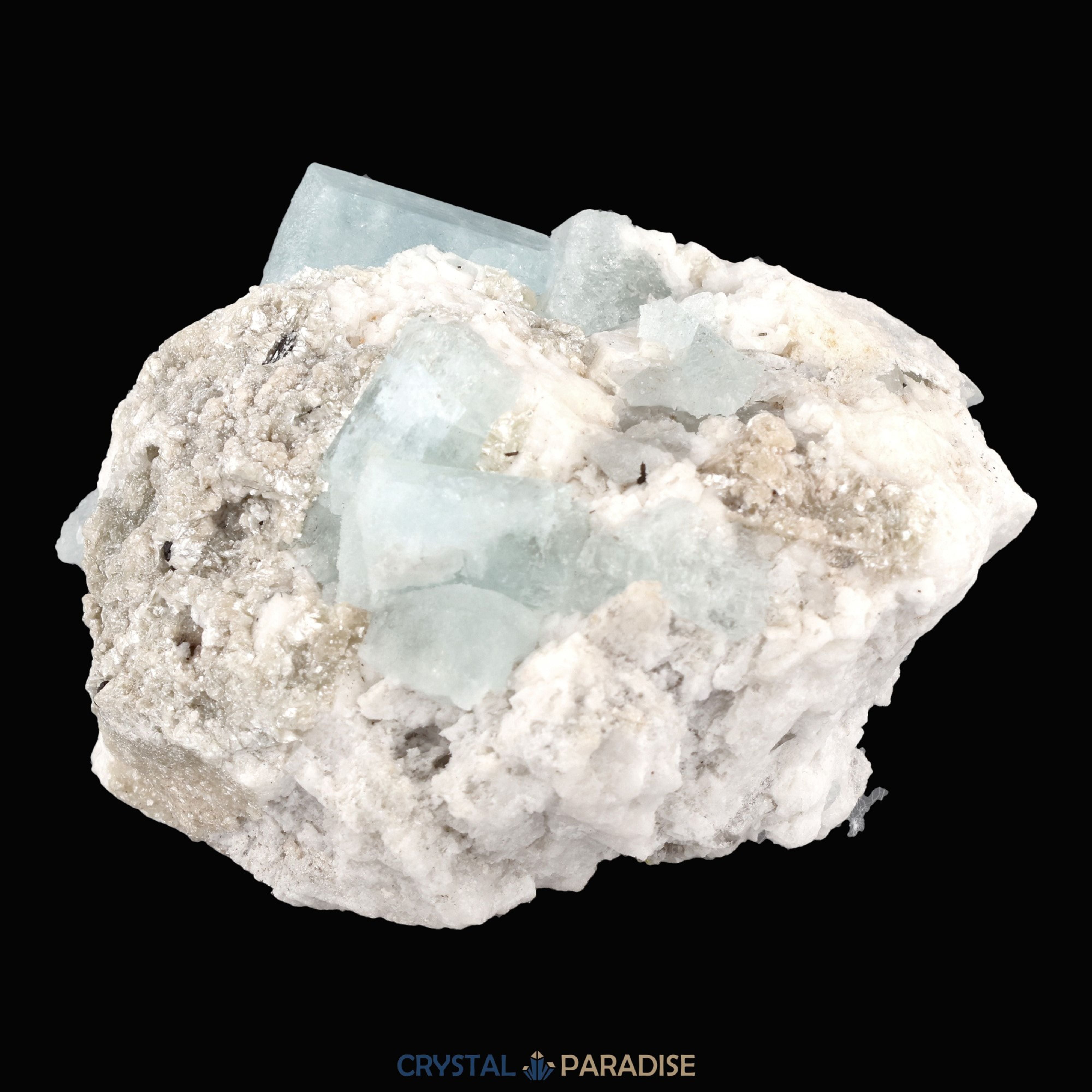 Aquamarin Handstufe auf Feldspat aus Pakistan (197g) – Ansicht 7