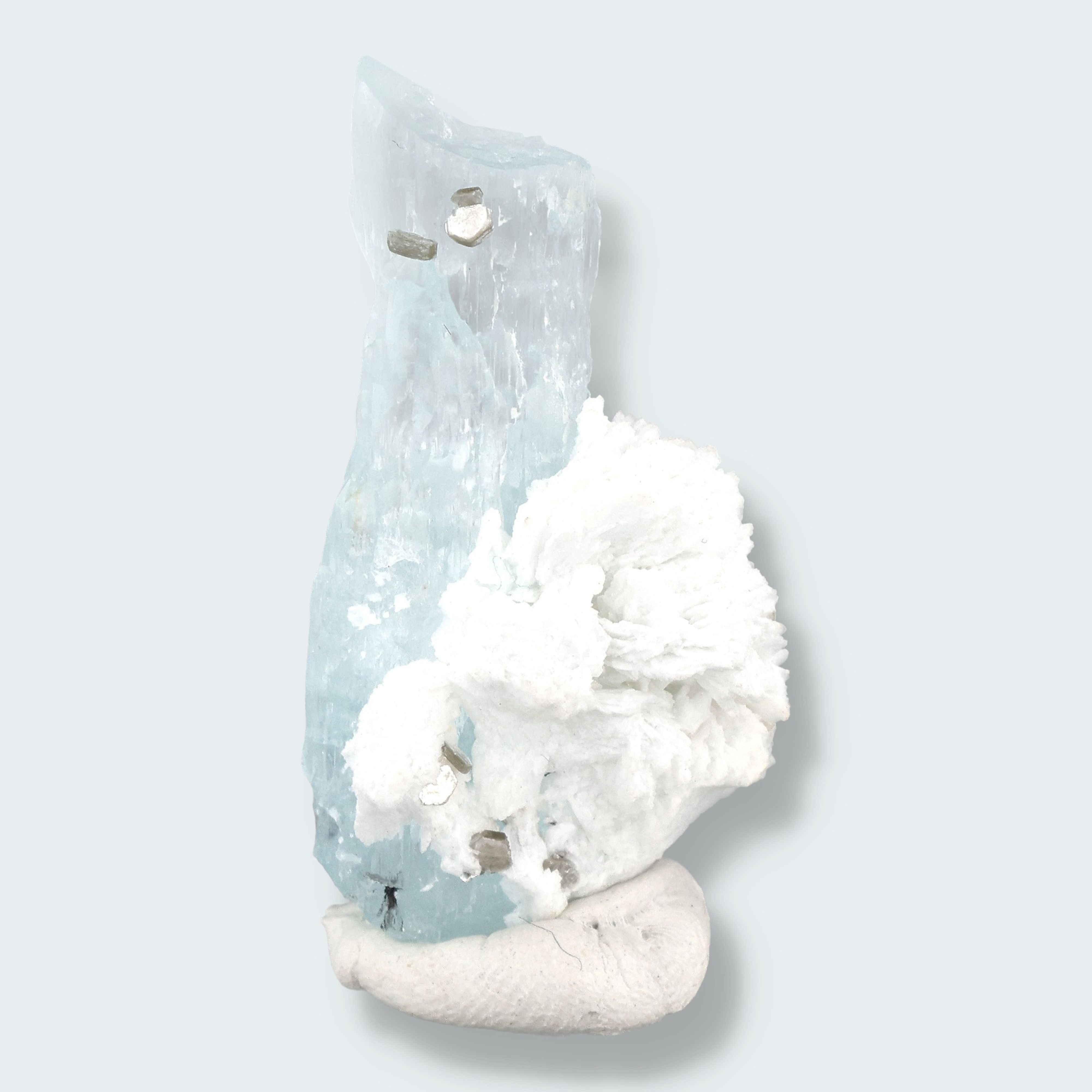 Aquamarin Kristall auf Feldspat aus Pakistan (15g) – Ansicht 2