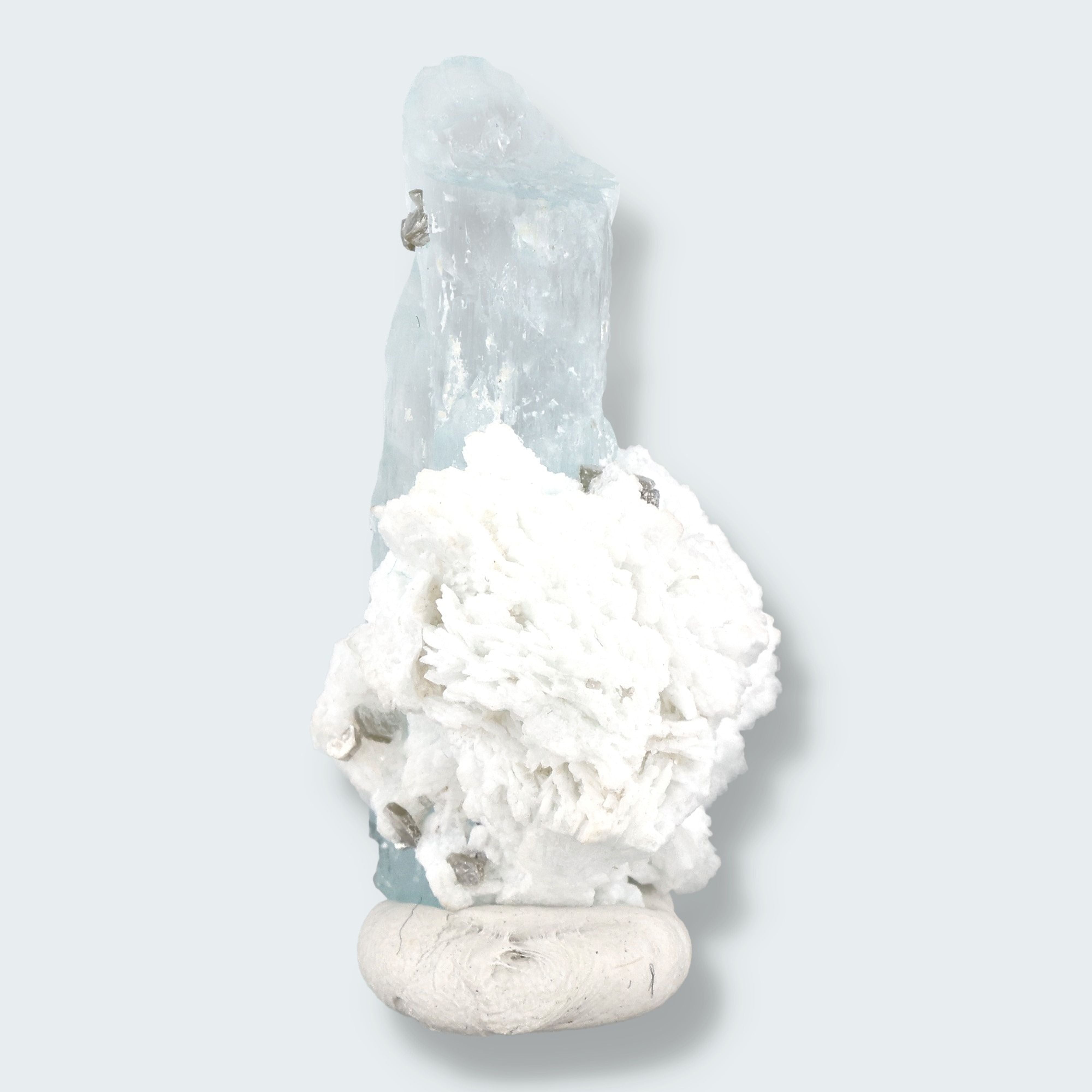 Aquamarin Kristall auf Feldspat aus Pakistan (15g) – Ansicht 3
