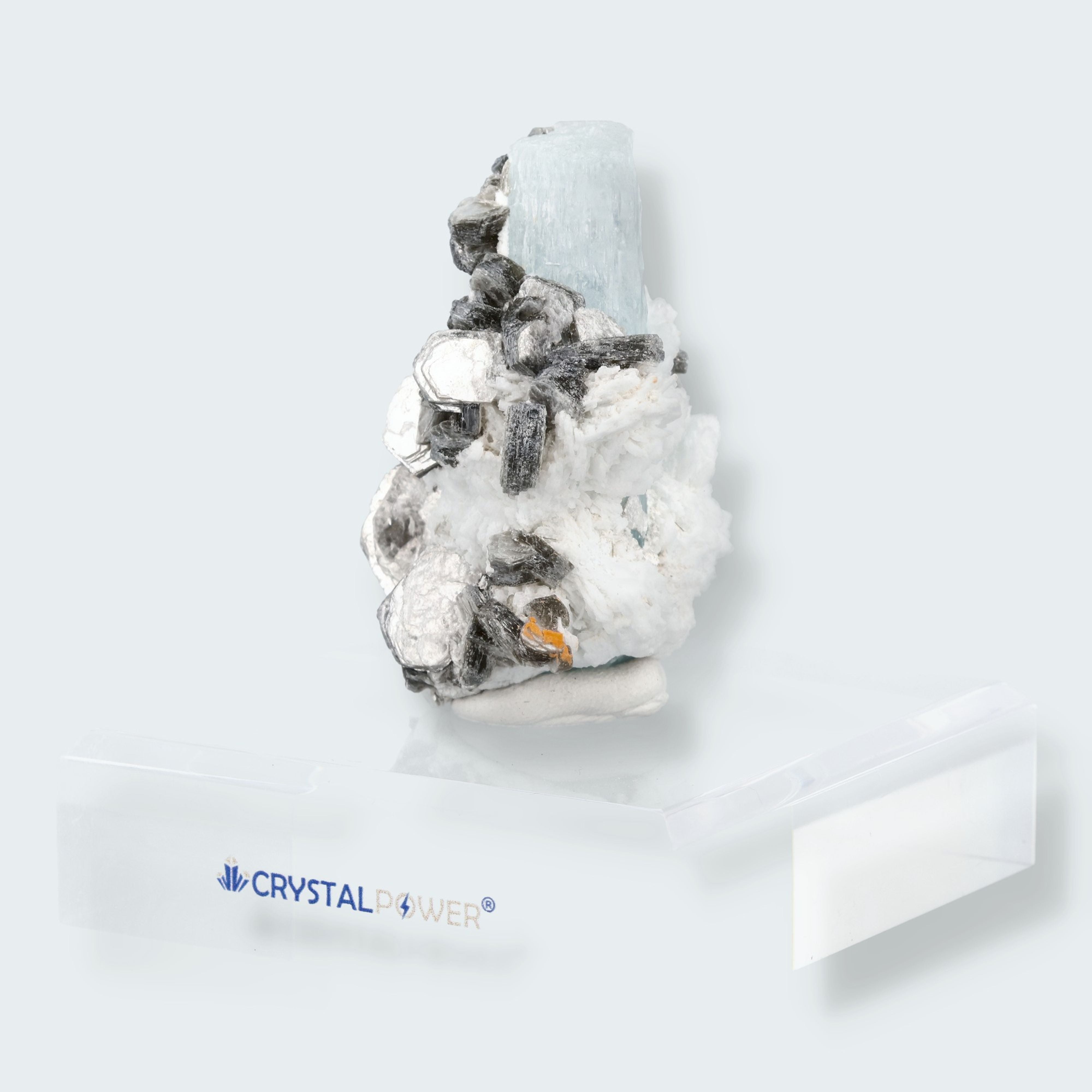 Aquamarin Kristall auf Feldspat aus Pakistan (40g) – Ansicht 2