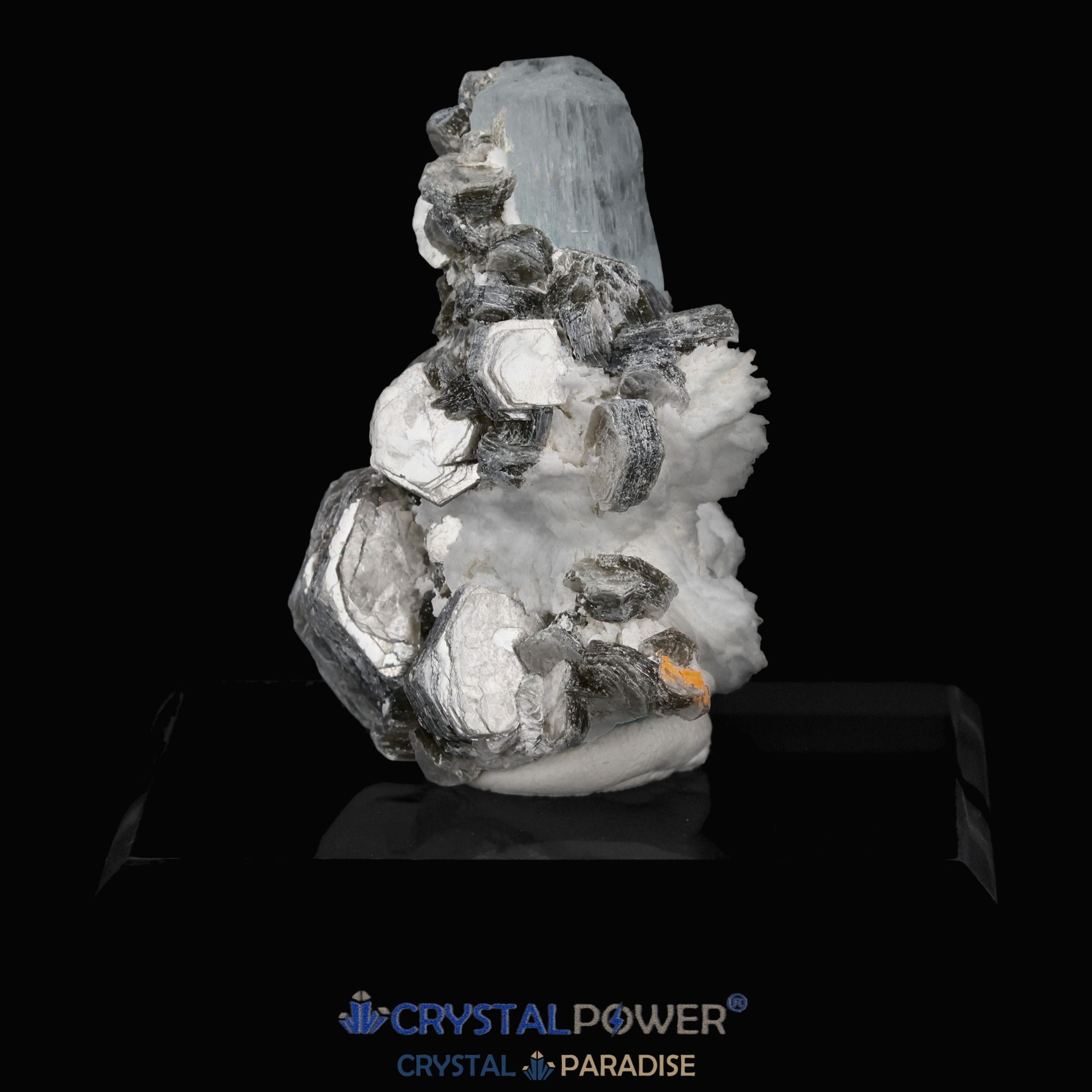 Aquamarin Kristall auf Feldspat aus Pakistan (40g) – Ansicht 4