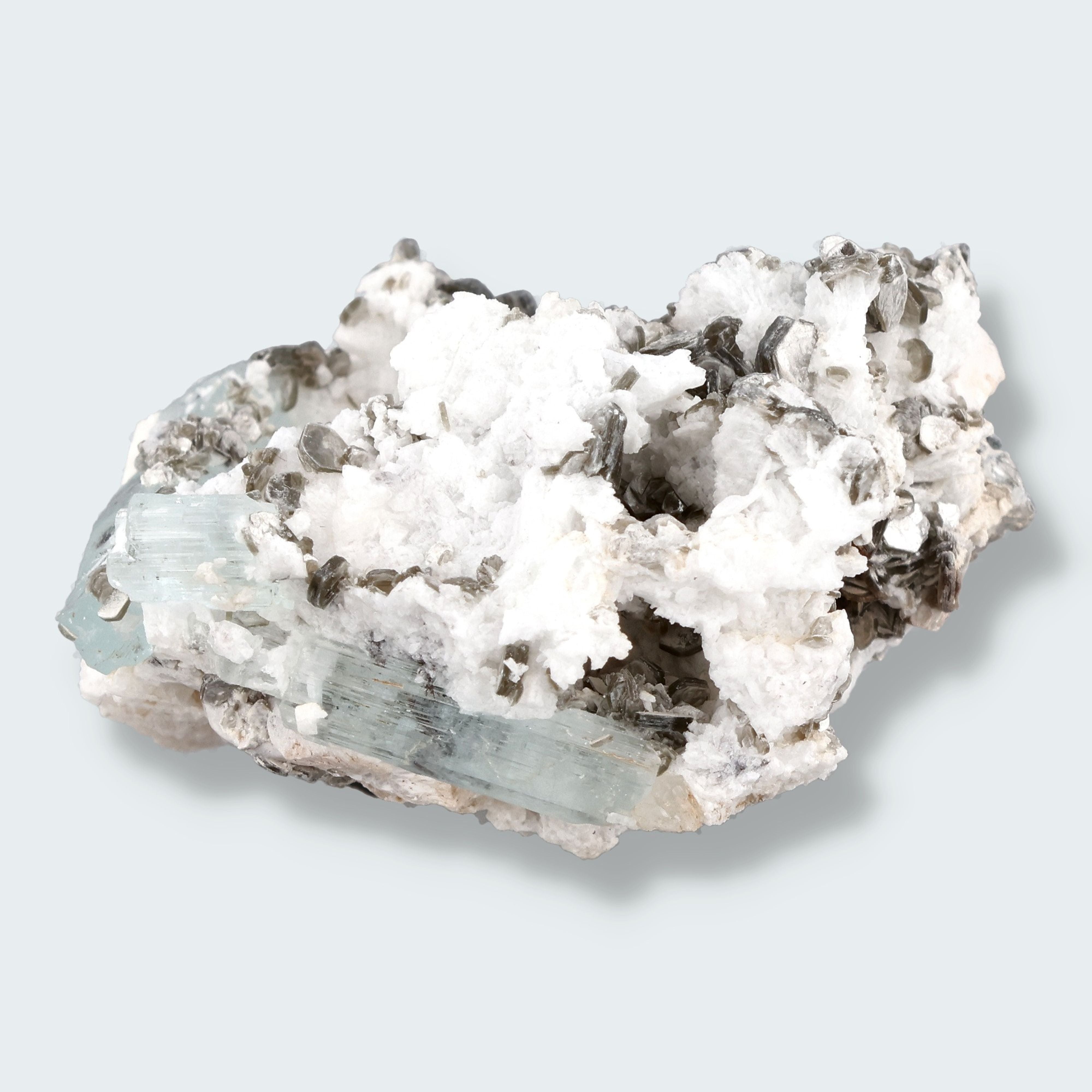 Aquamarin Kristall auf Feldspat aus Pakistan (59g) – Ansicht 2
