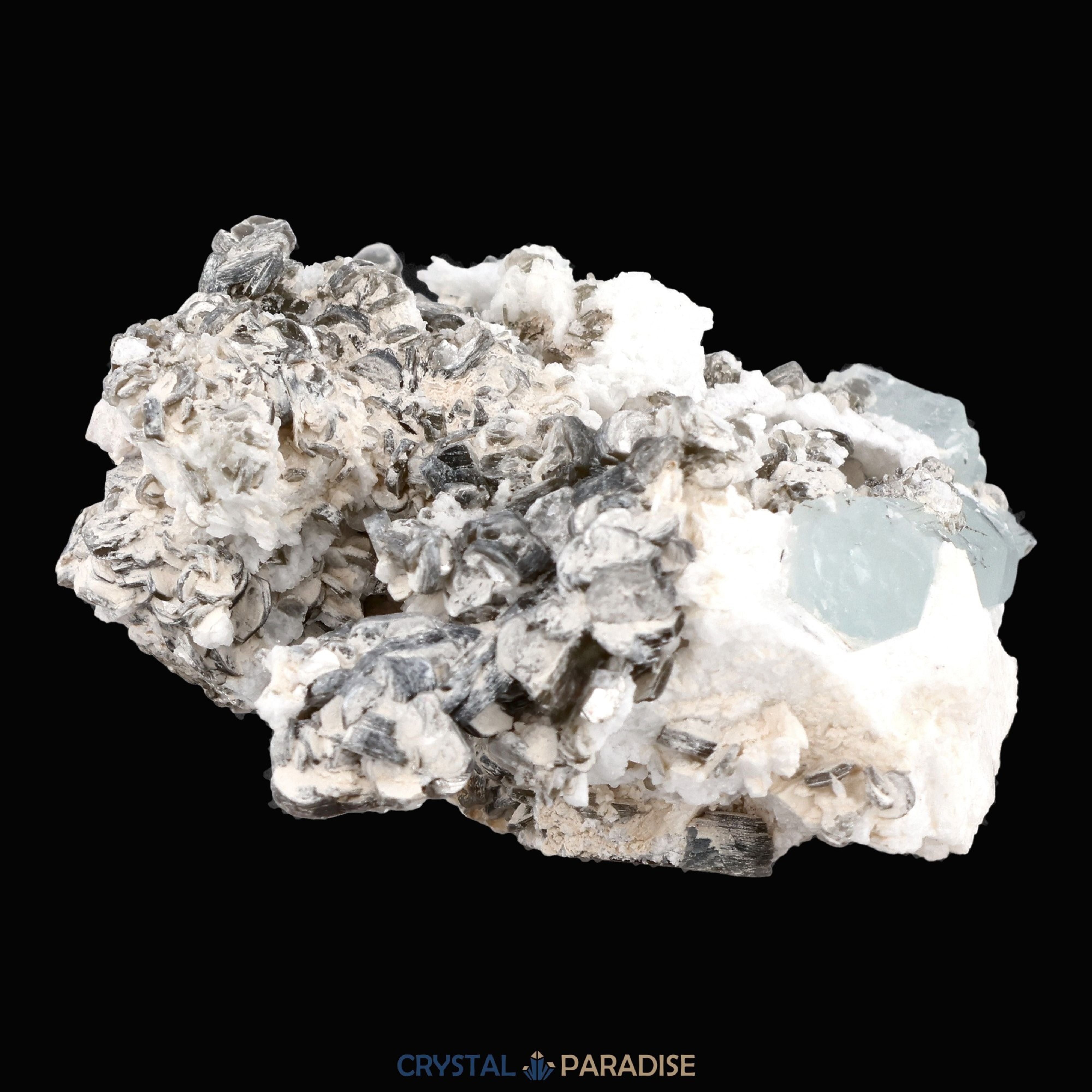 Aquamarin Kristall auf Feldspat aus Pakistan (59g) – Ansicht 8