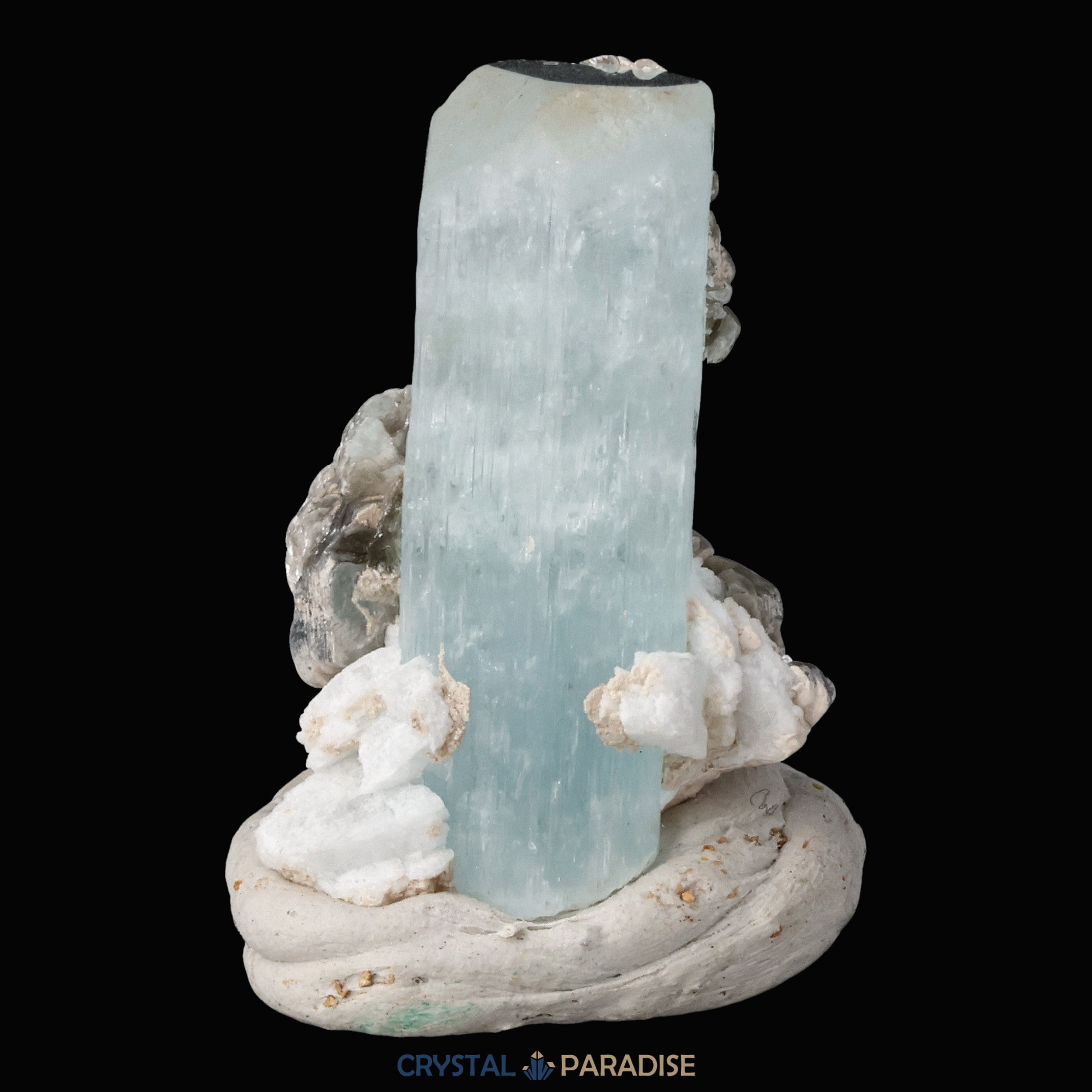 Aquamarin Kristall mit Feldspat aus Pakistan (19g) – Ansicht 4