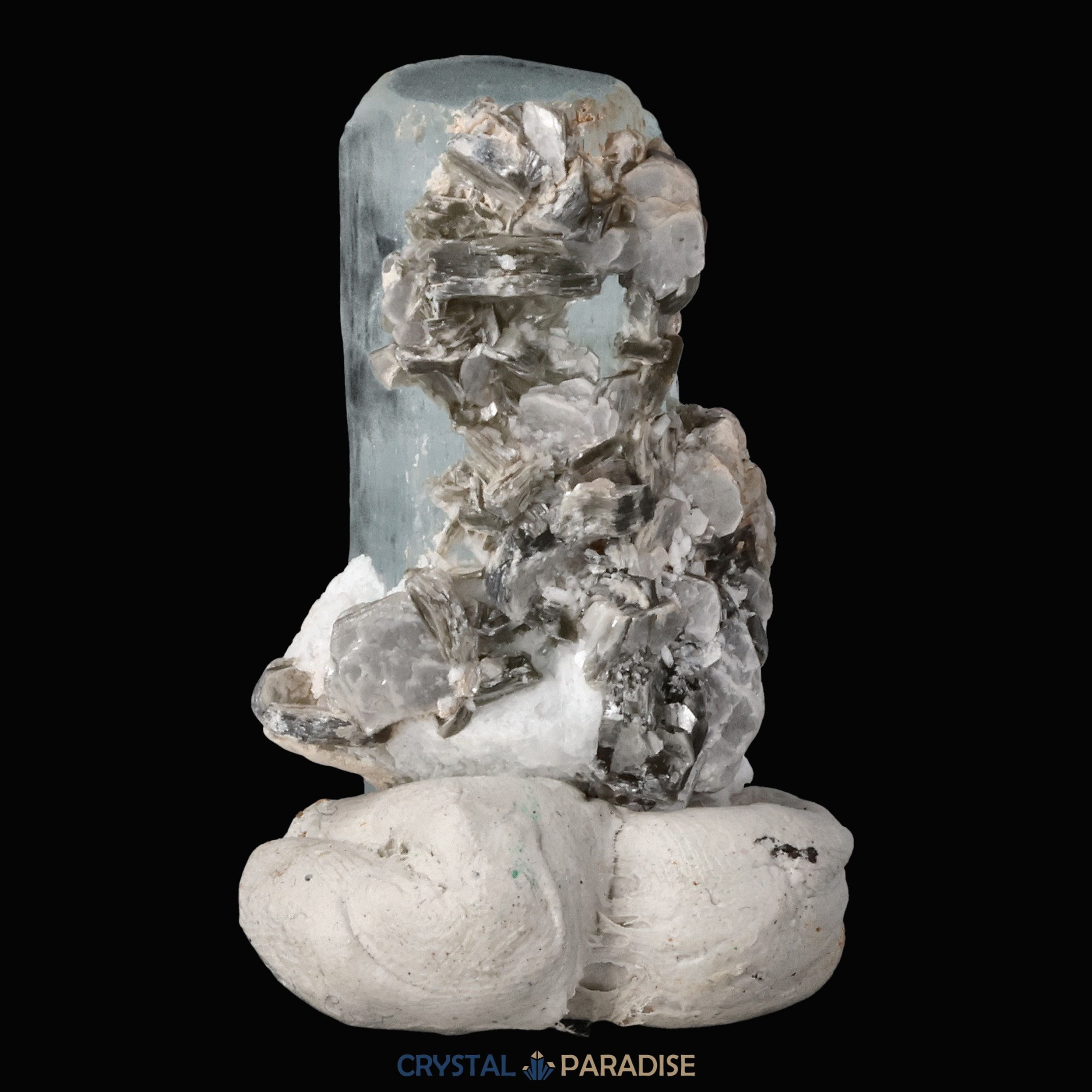 Aquamarin Kristall mit Feldspat aus Pakistan (19g) – Ansicht 7