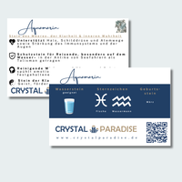 Aquamarin Mineralien Sammelkarte - crystal paradise