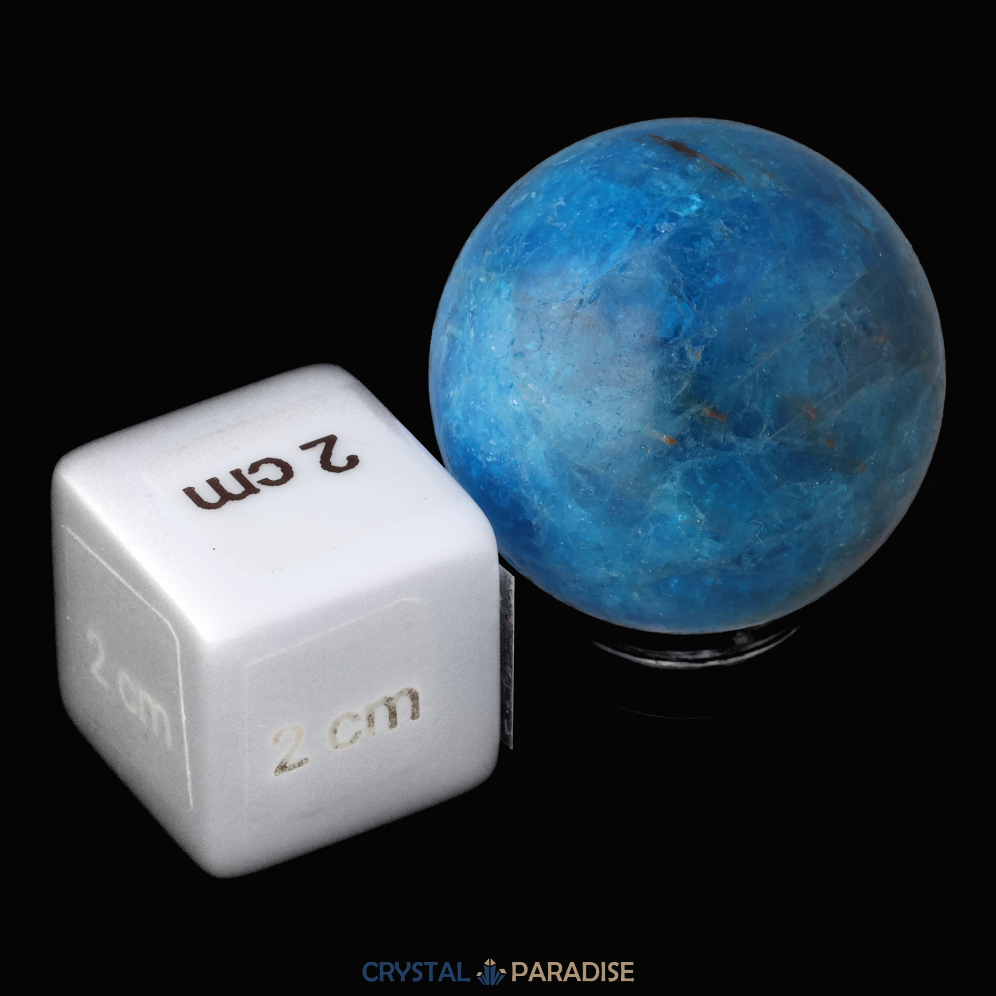 blaue mini Apatit Kugel (ca. 2,5 cm) – Ansicht 7