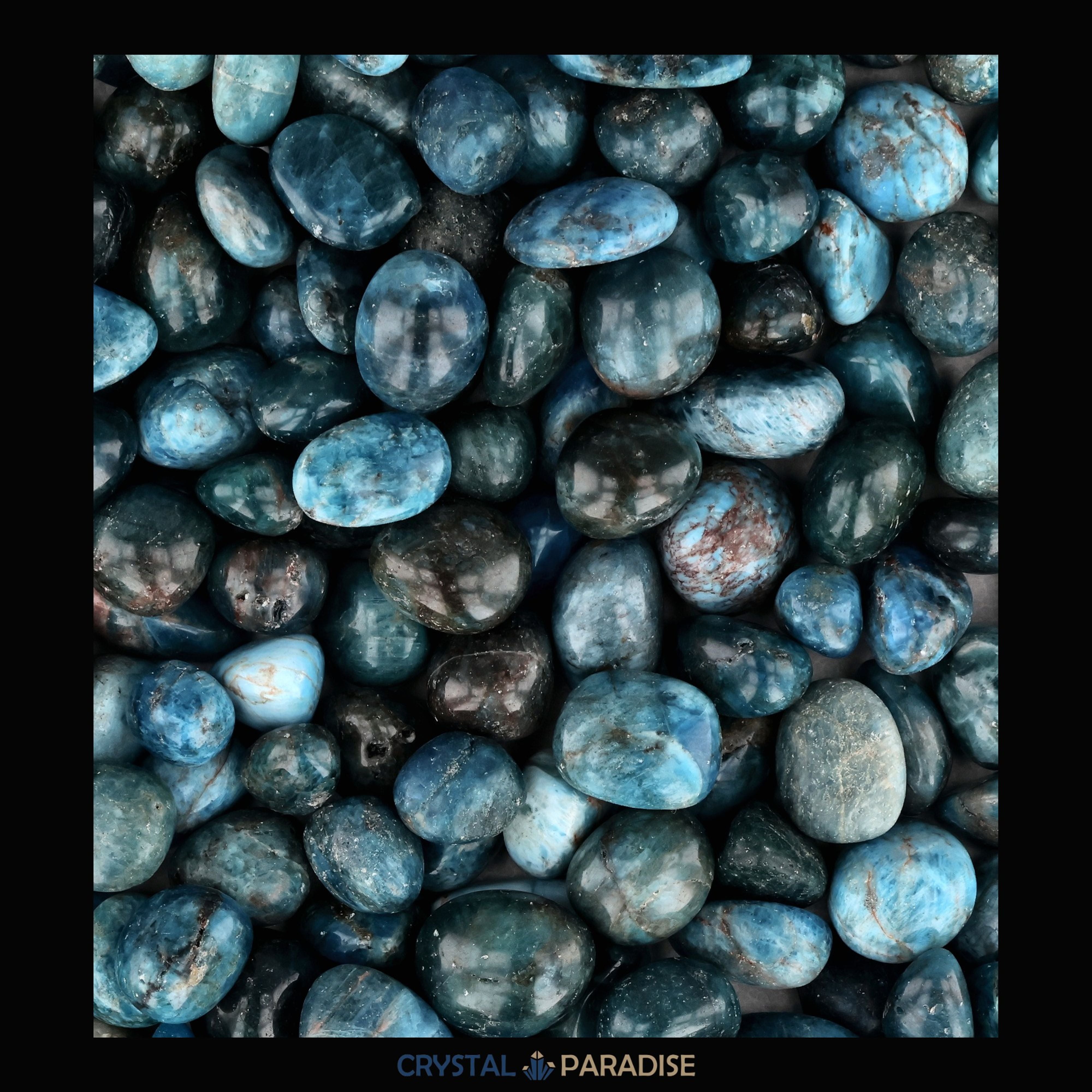 Blauer Apatit Trommelsteine – Ansicht 4