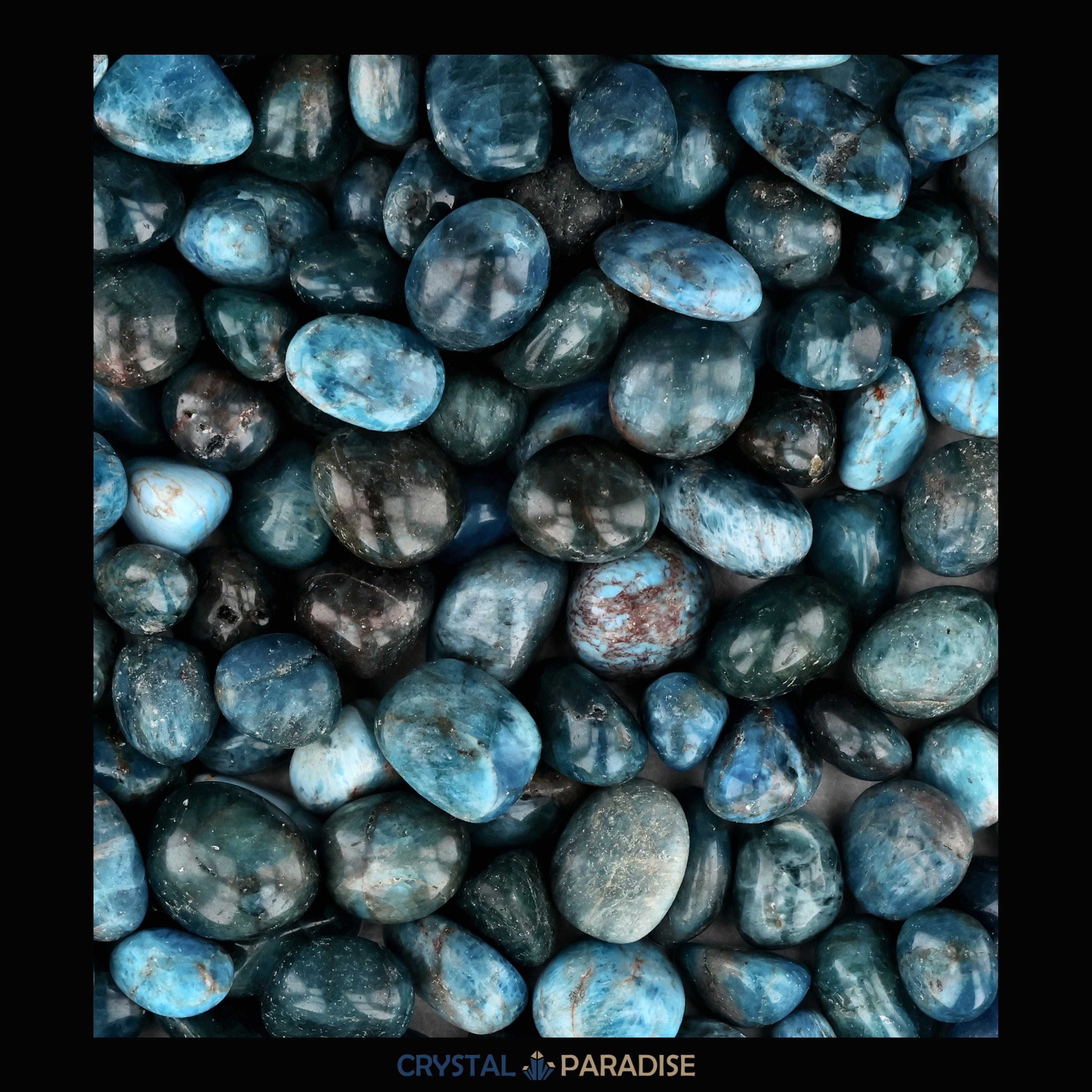 Blauer Apatit Trommelsteine – Ansicht 5