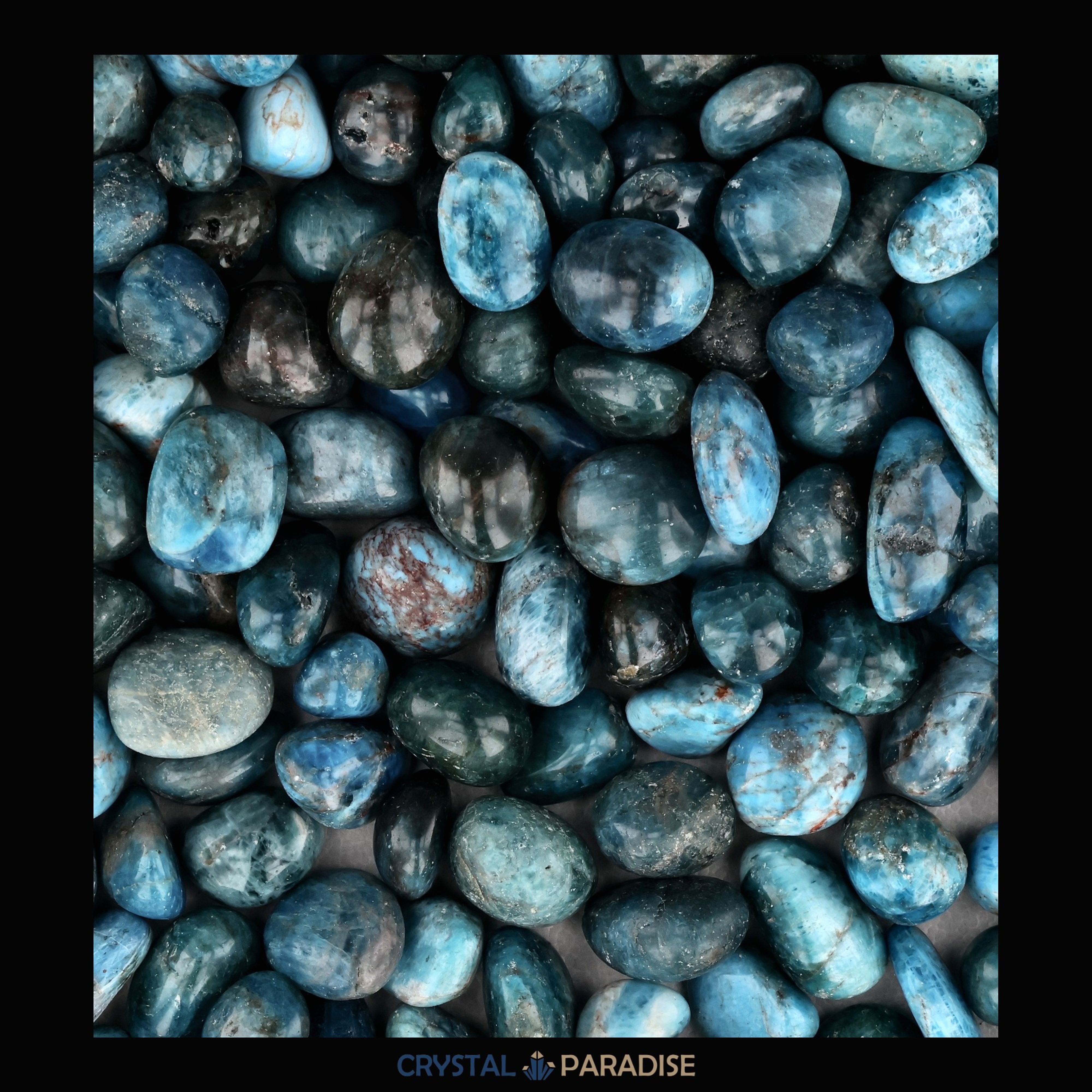 Blauer Apatit Trommelsteine – Ansicht 6