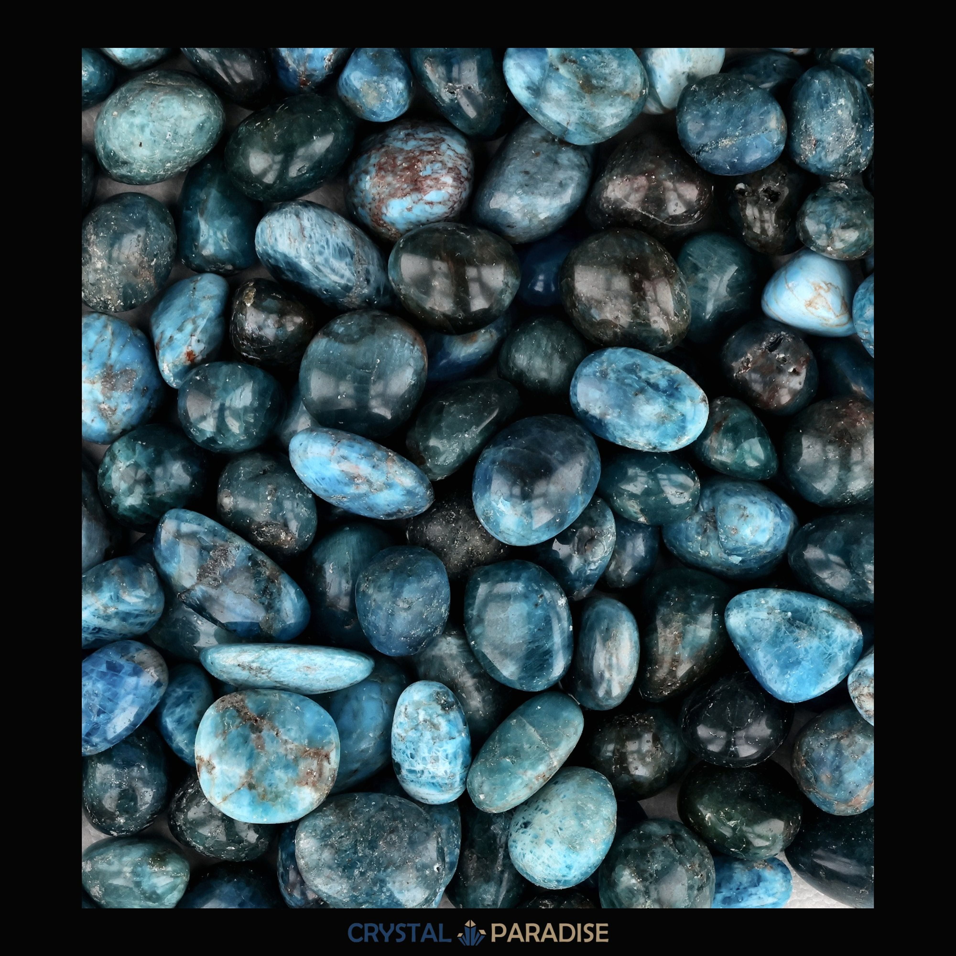 Blauer Apatit Trommelsteine – Ansicht 8