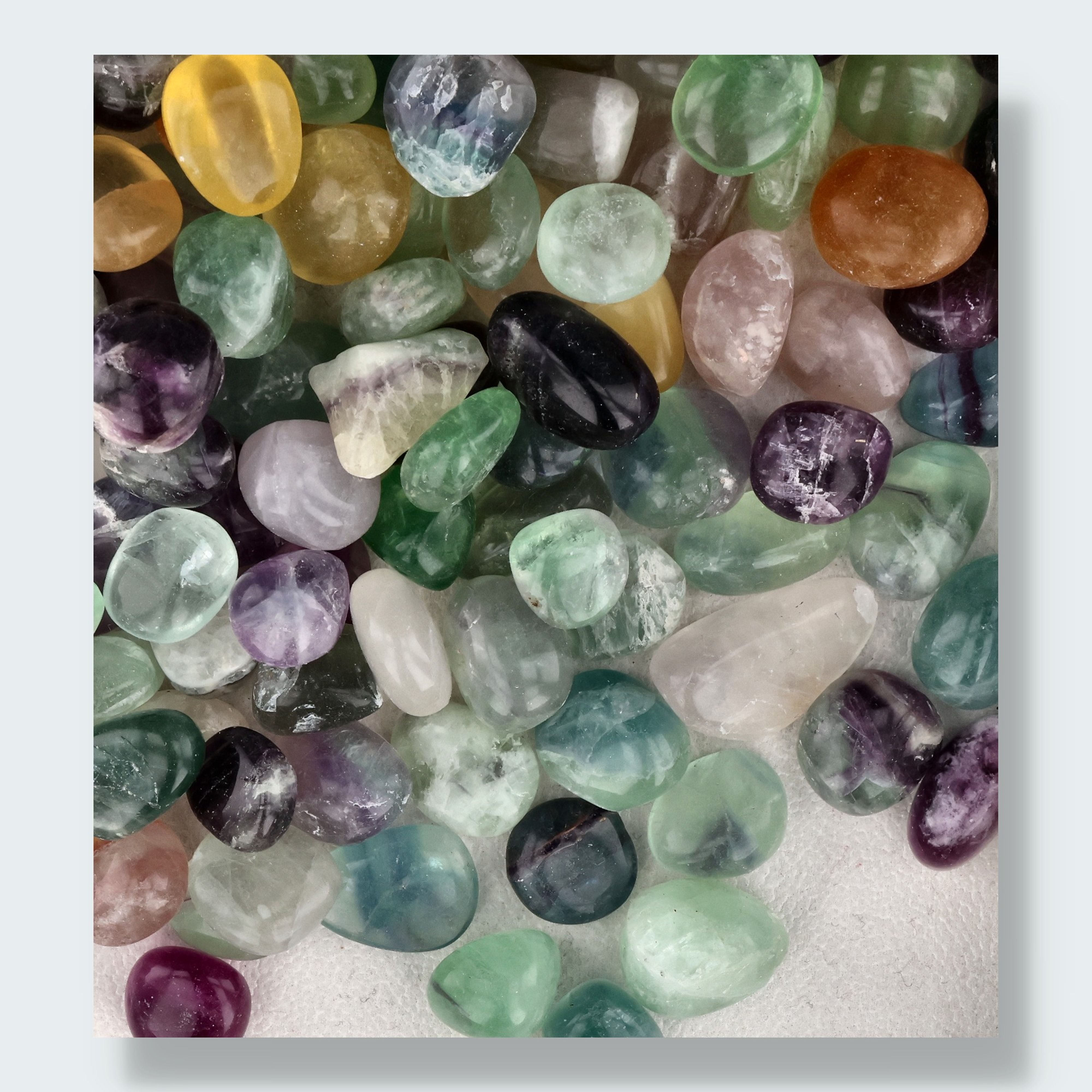Bunte Fluorit Trommelsteine – Ansicht 3