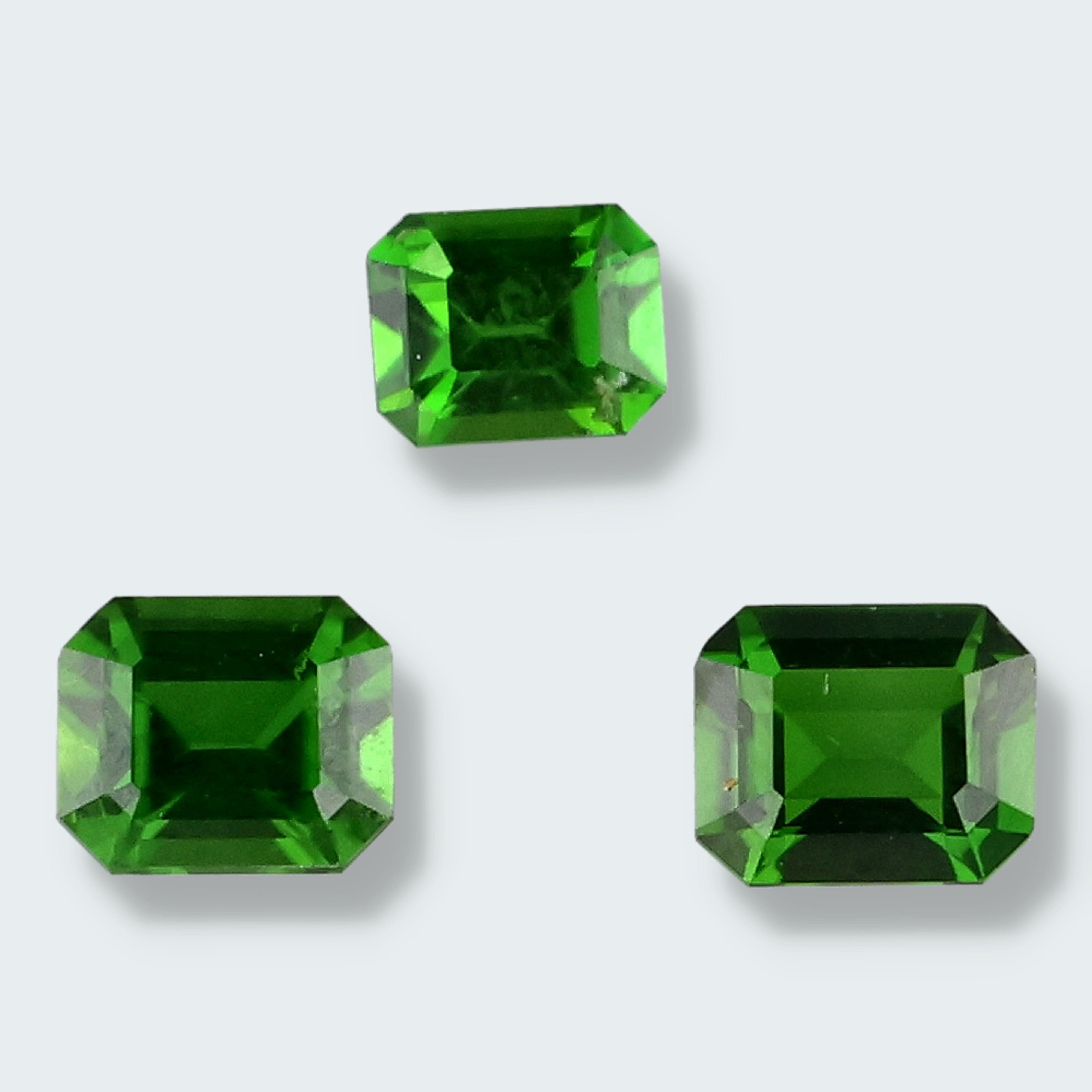 Chromdiopsid aus Russland geschliffen Set (2,3 ct) – Ansicht 2