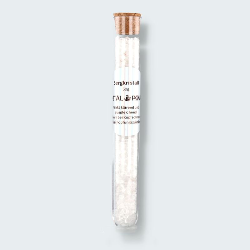 Crystal Power - Bergkristall Reagenzglas - crystal paradise