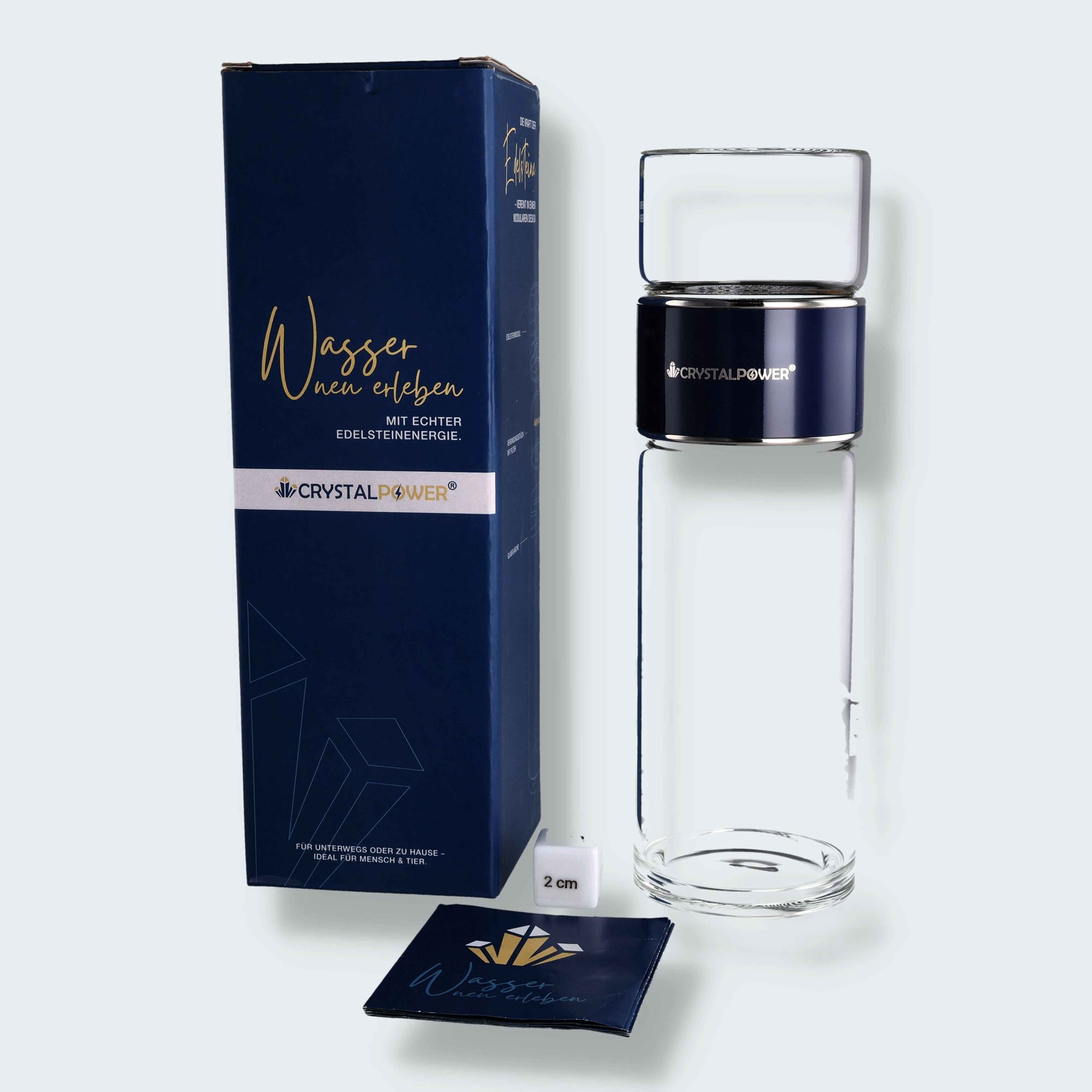 crystalpower® Wasserflasche für Wassersteine – Ansicht 4