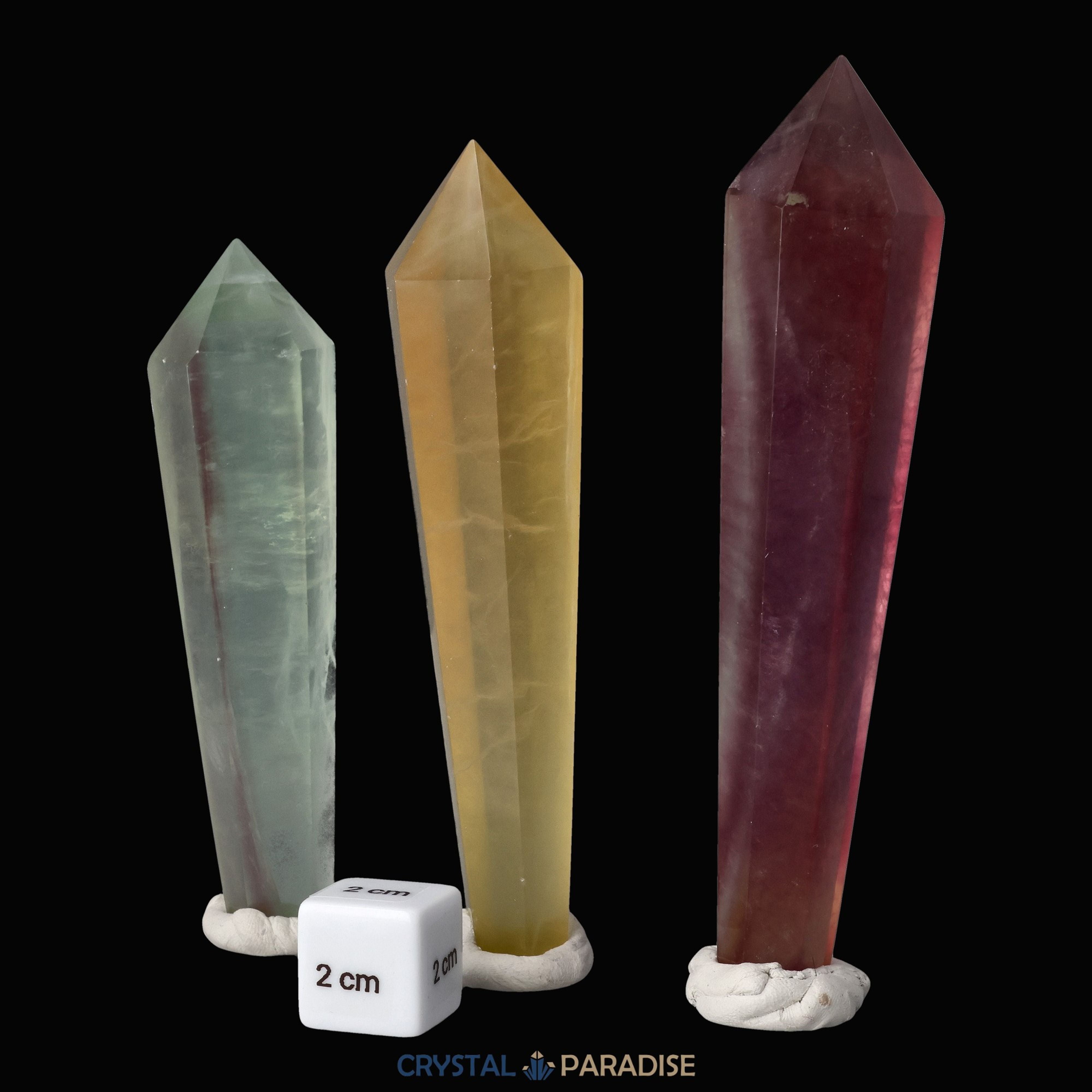 Fluorit Zepter Trio (Größtes 13 cm) – Ansicht 7