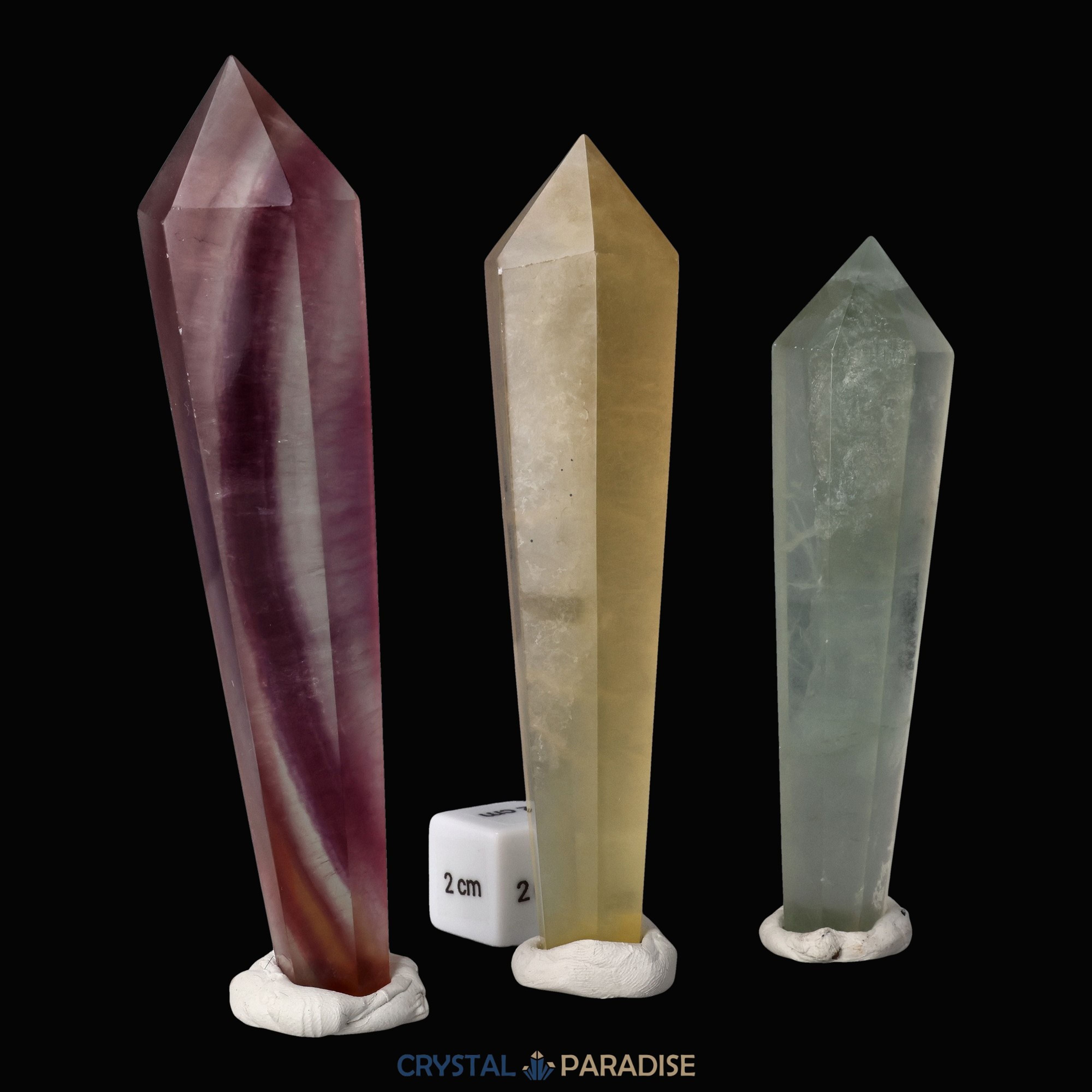 Fluorit Zepter Trio (Größtes 13 cm) – Ansicht 9