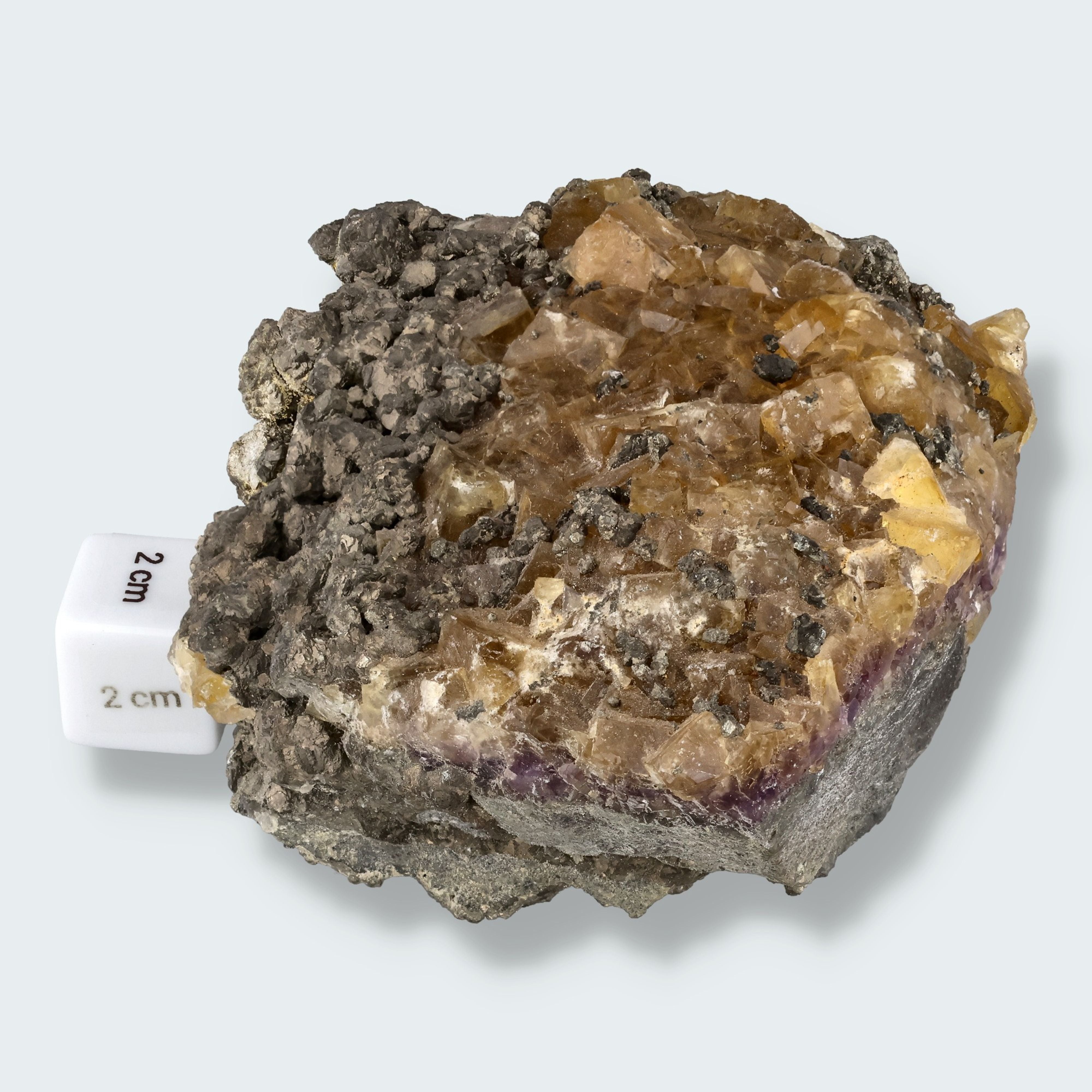 Gelber Fluorit mit Pyrit aus Asturien, Spanien (1128g) – Ansicht 3