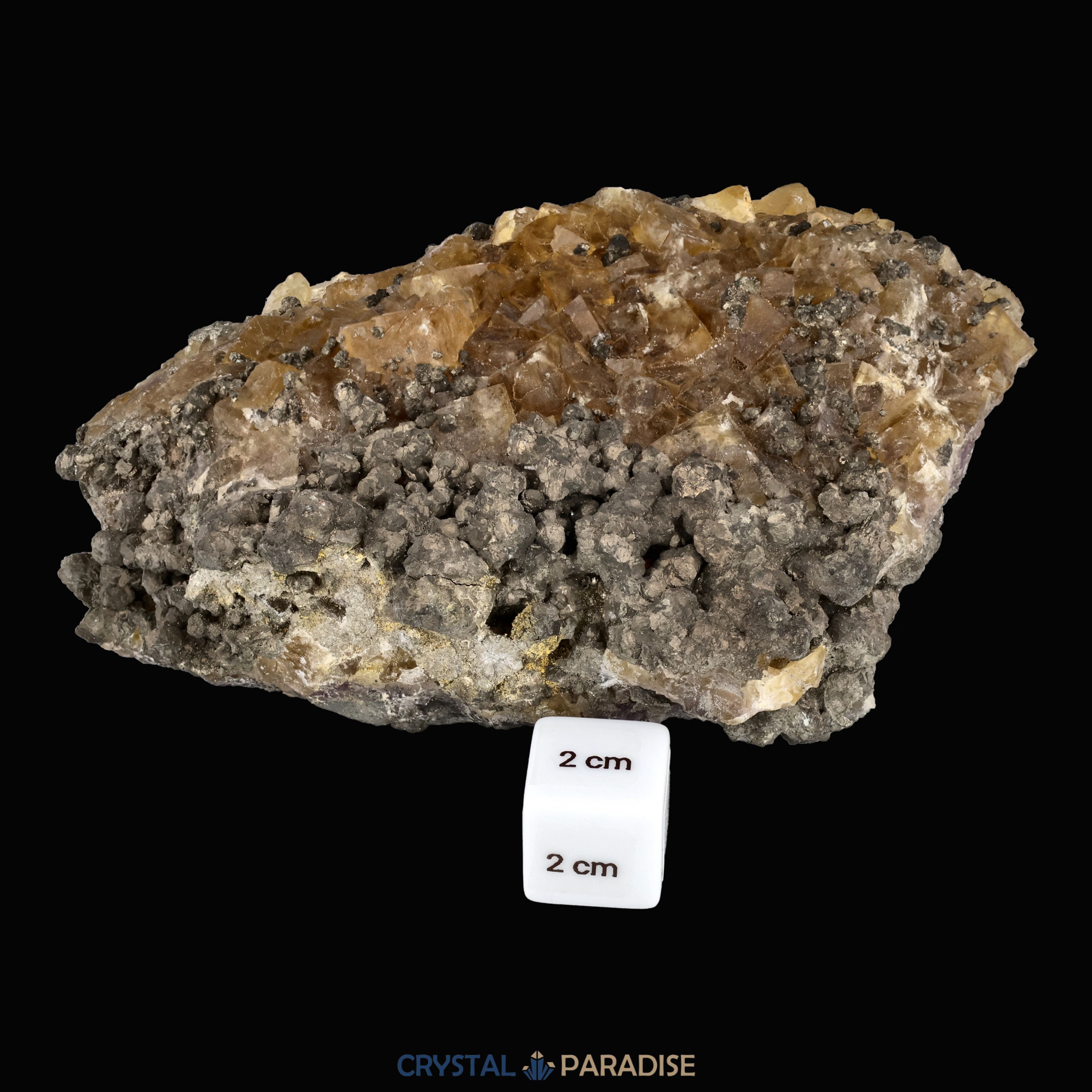 Gelber Fluorit mit Pyrit aus Asturien, Spanien (1128g) – Ansicht 4