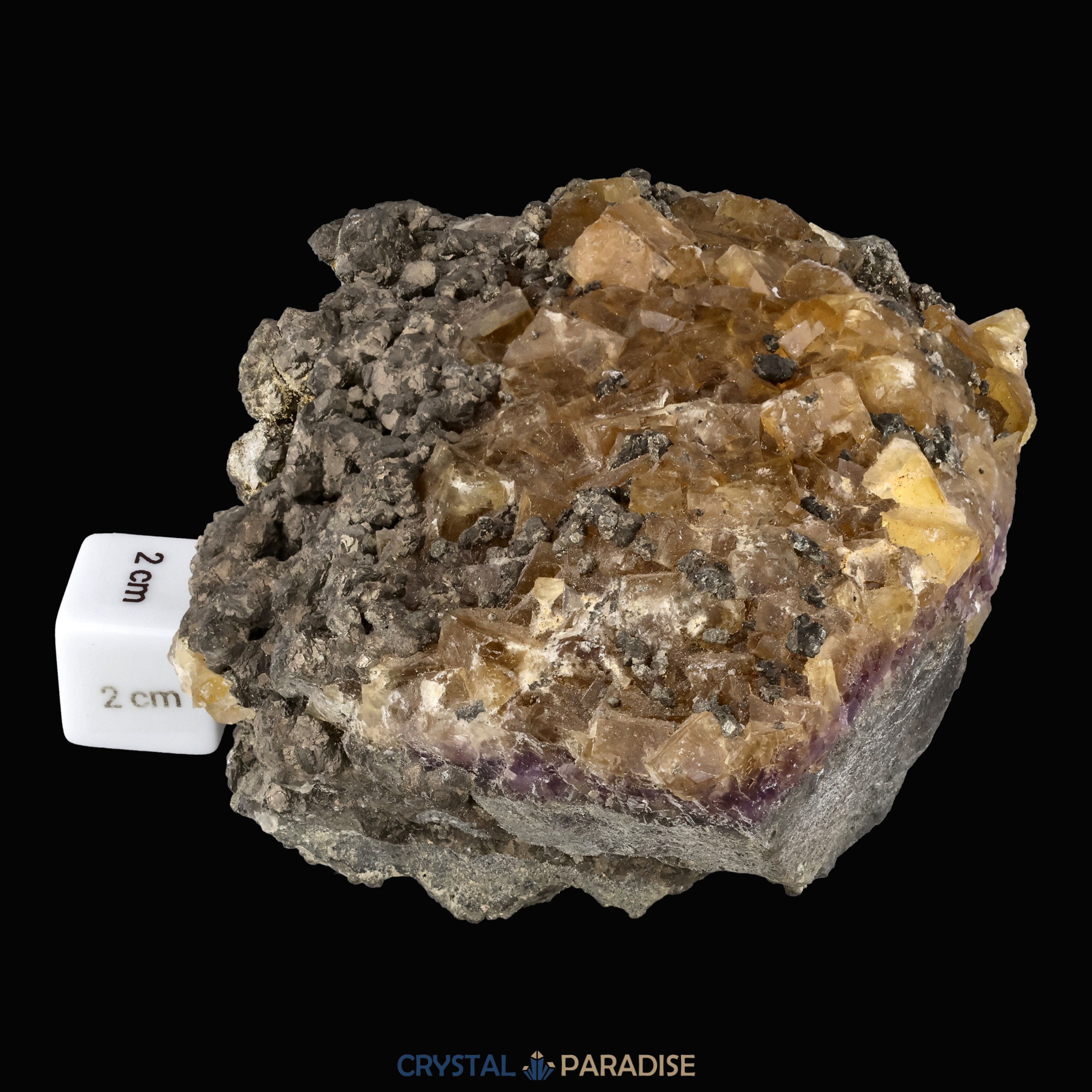 Gelber Fluorit mit Pyrit aus Asturien, Spanien (1128g) – Ansicht 6