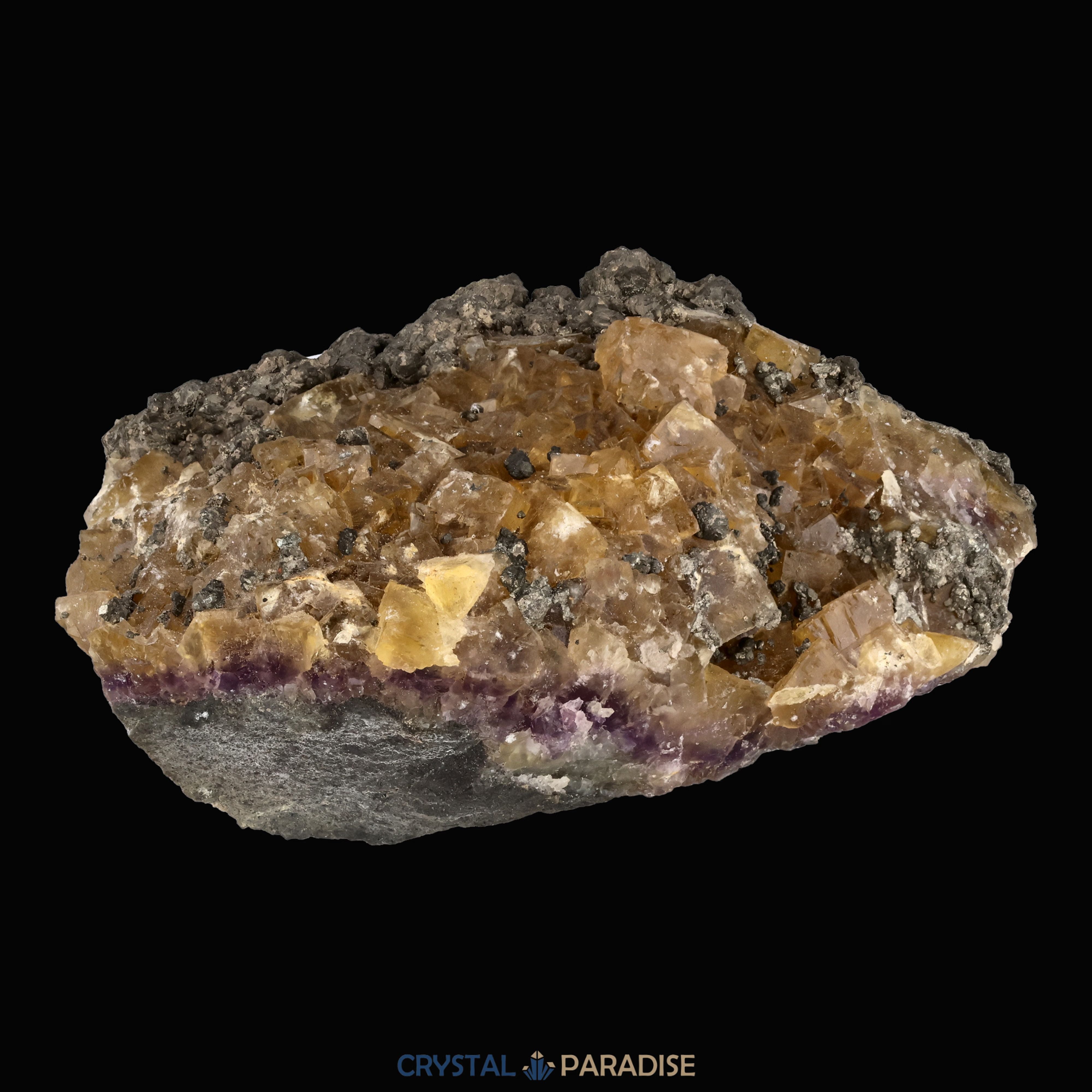 Gelber Fluorit mit Pyrit aus Asturien, Spanien (1128g) – Ansicht 7