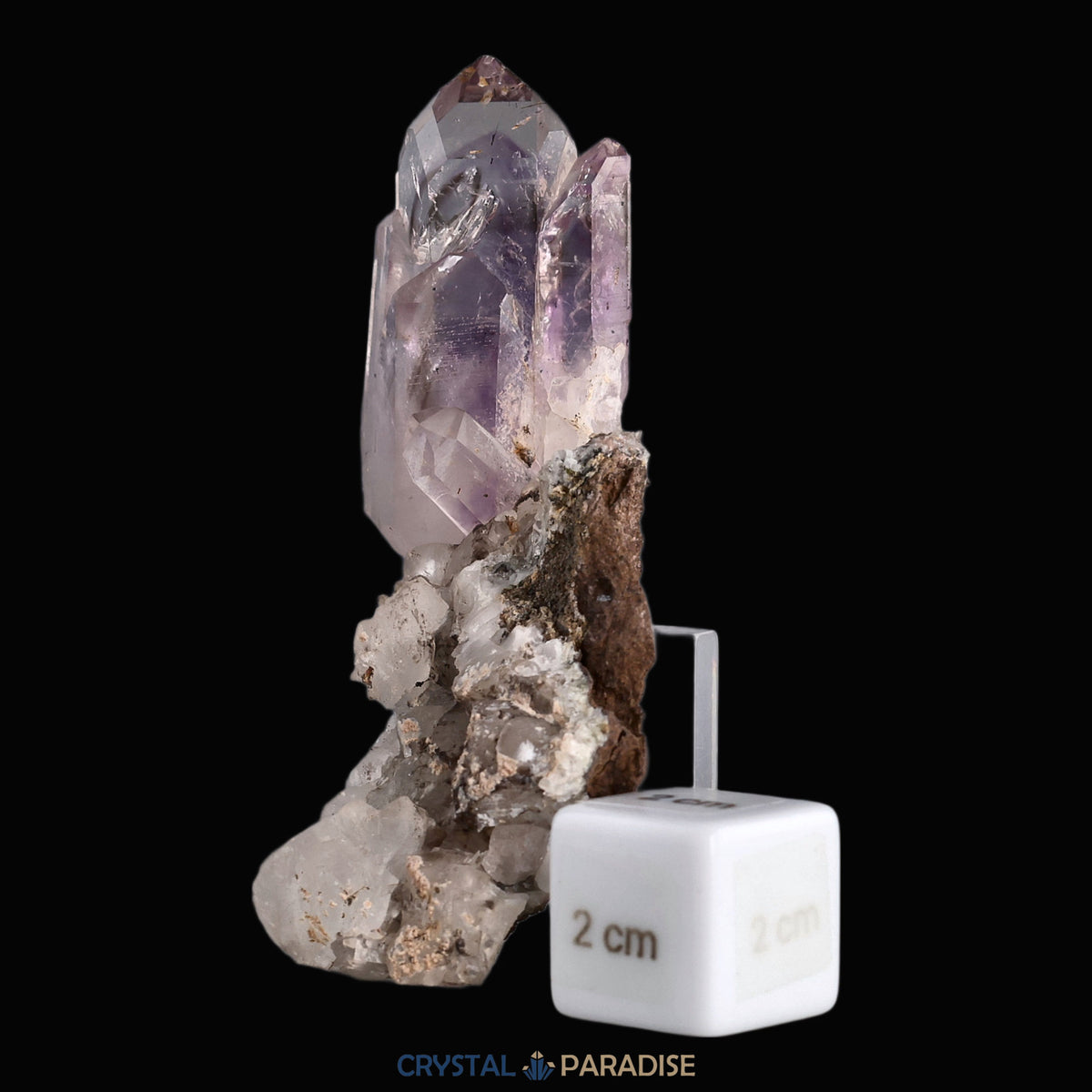 Goboboseb Amethyst mit Calcit und Trapezoberfläche aus Namibia (93g) – Ansicht 3