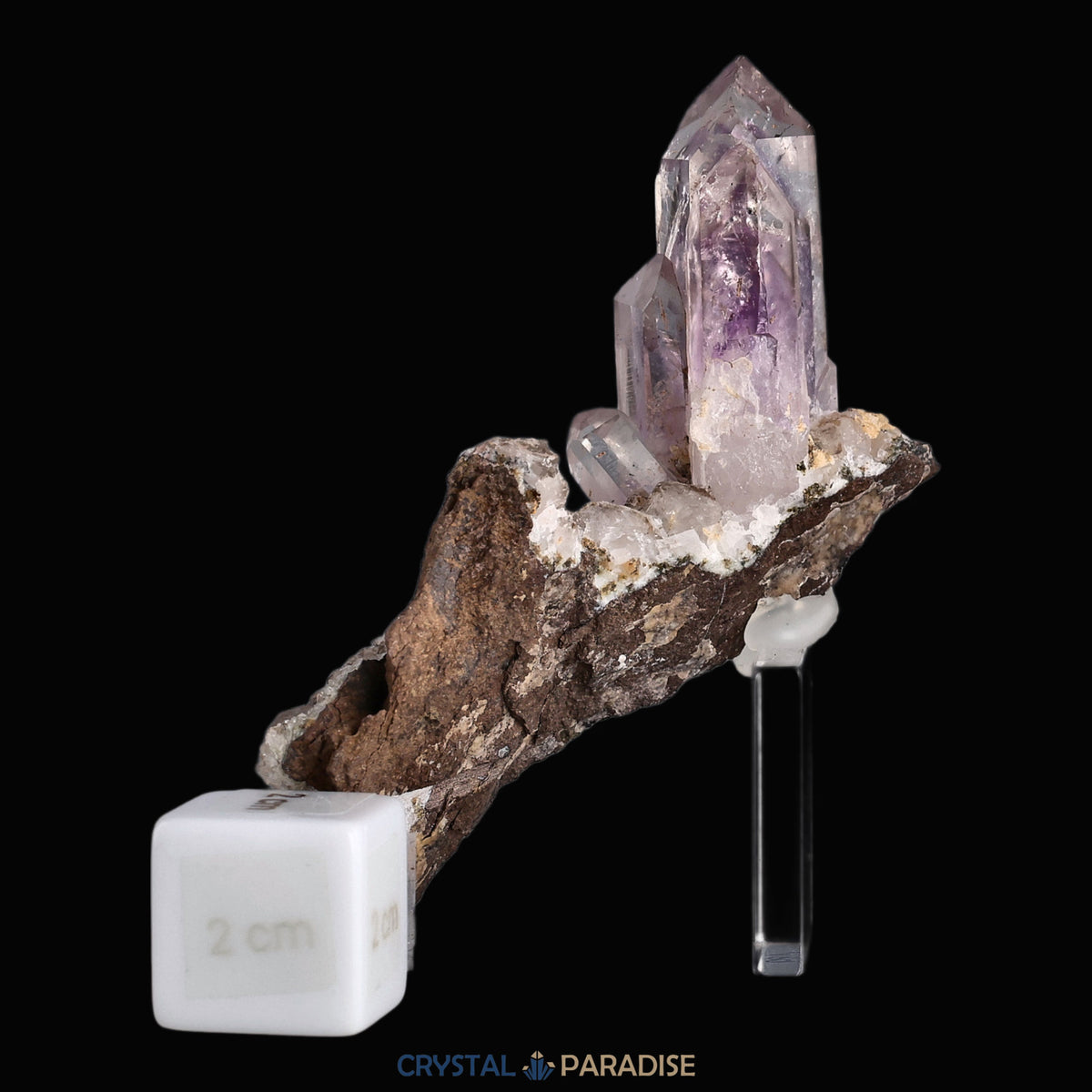 Goboboseb Amethyst mit Calcit und Trapezoberfläche aus Namibia (93g) – Ansicht 4