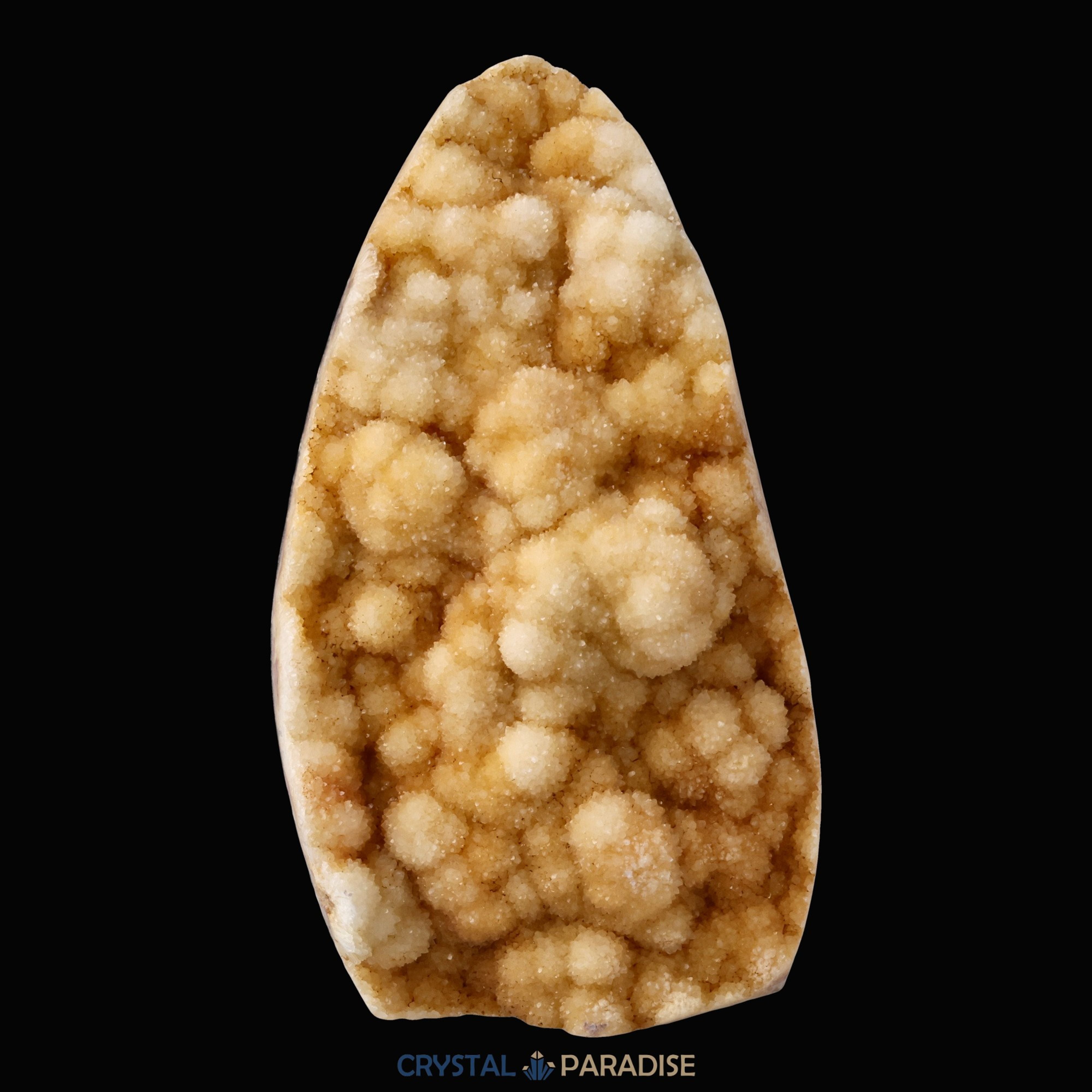 Gold-beigefarbene Calcit Druzy Freeform aus Pakistan (1205g) – Ansicht 3