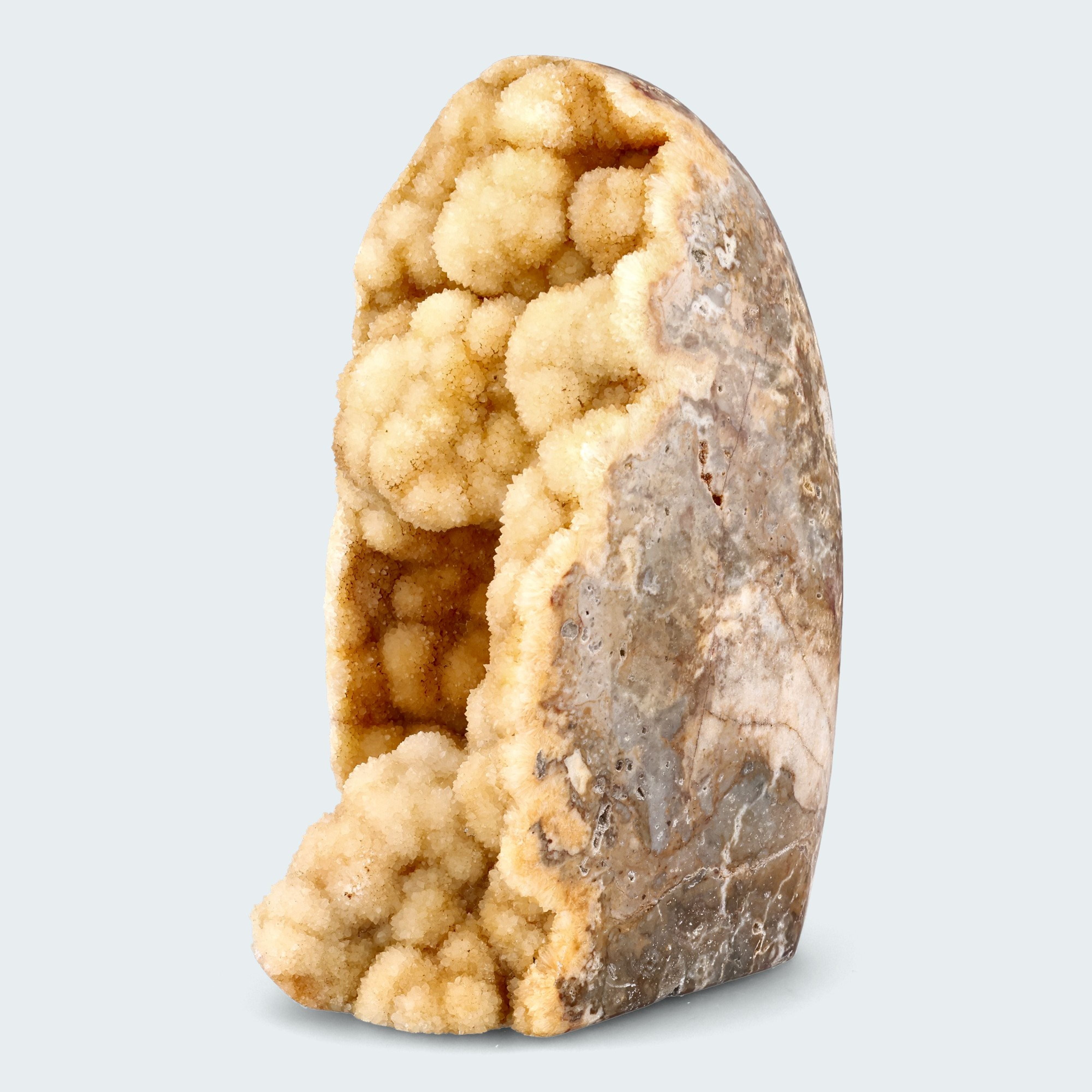 Gold-beigefarbene Calcit Druzy Freeform aus Pakistan (1304g) – Ansicht 2