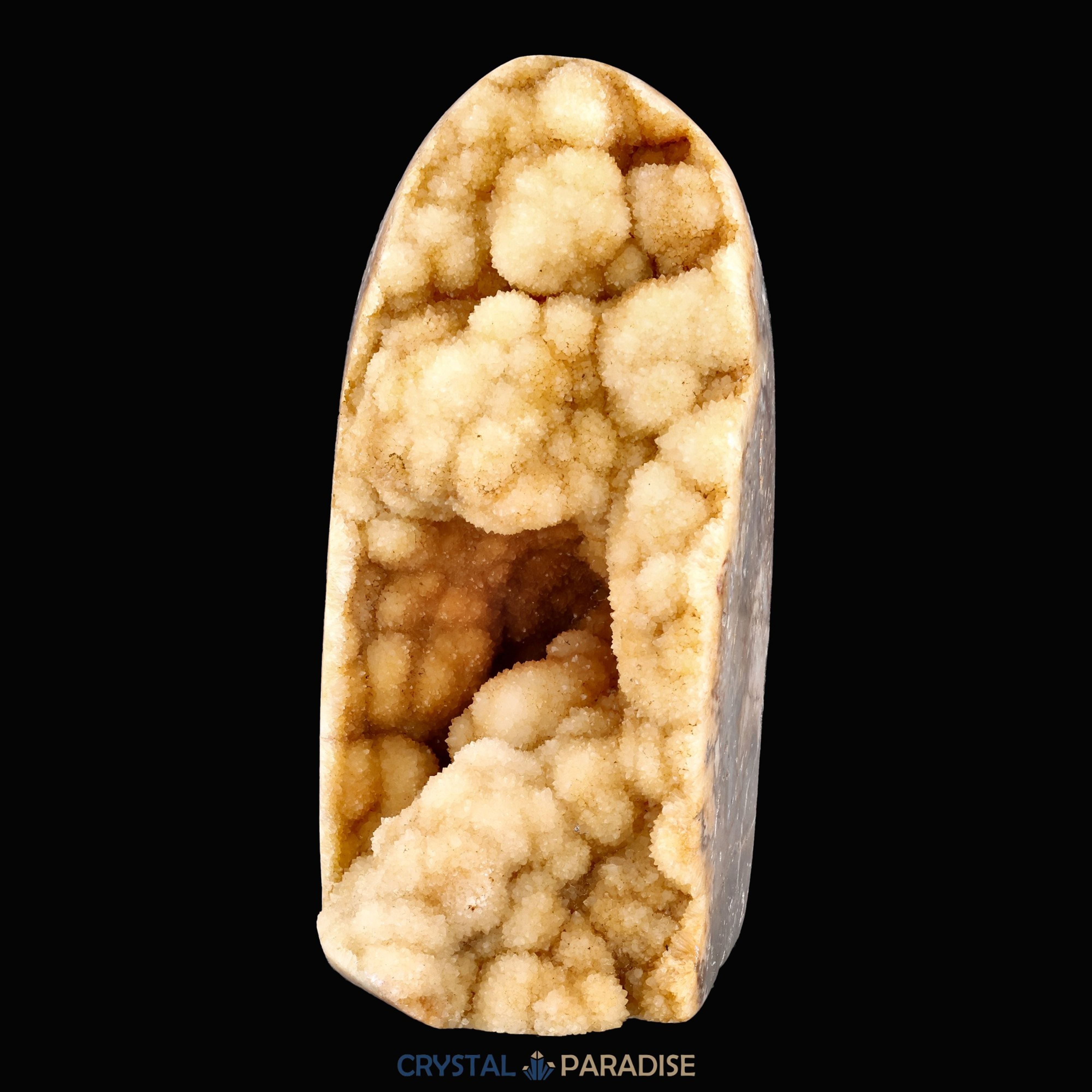 Gold-beigefarbene Calcit Druzy Freeform aus Pakistan (1304g) – Ansicht 4