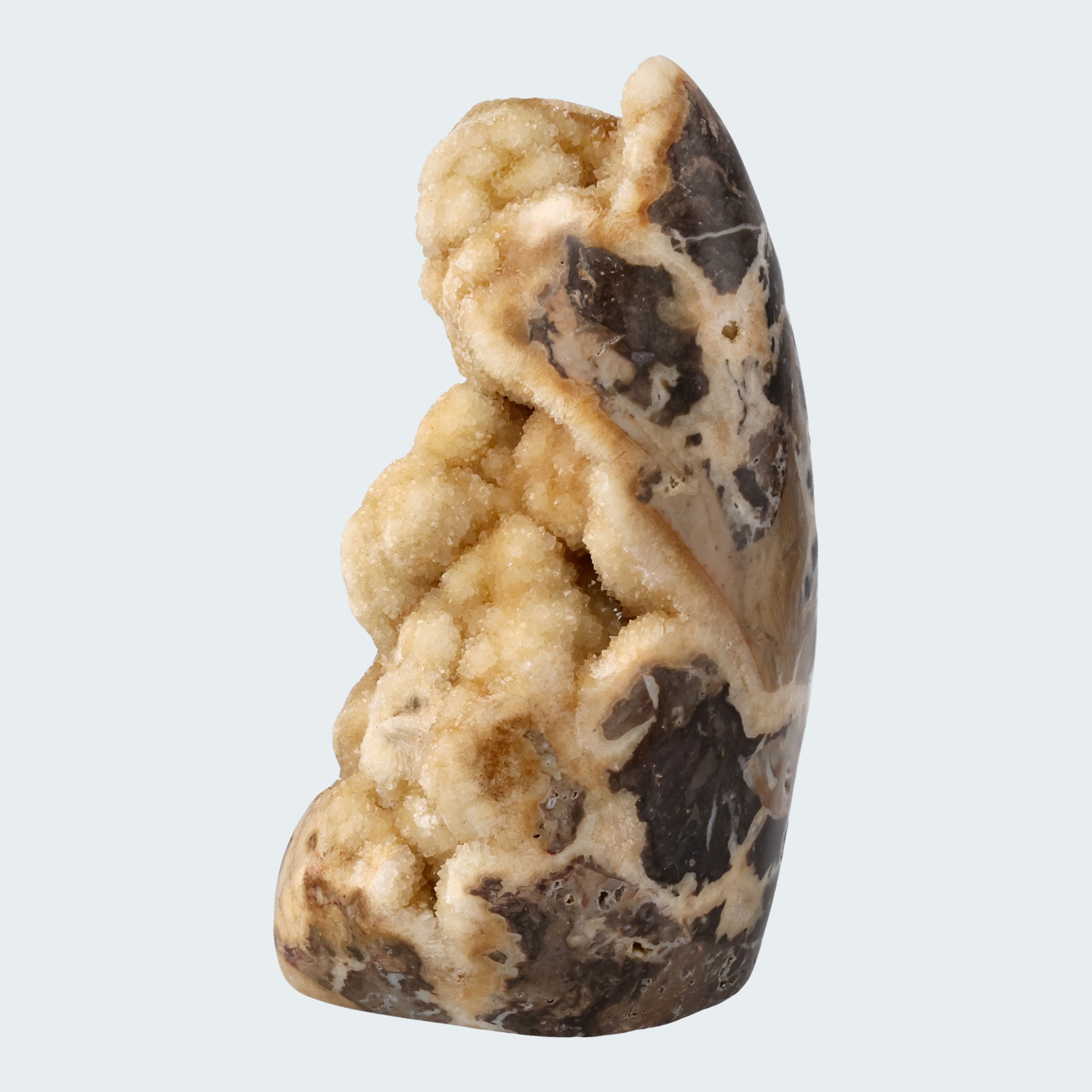 Gold-beigefarbene Calcit Druzy Freeform aus Pakistan (933g) – Ansicht 3