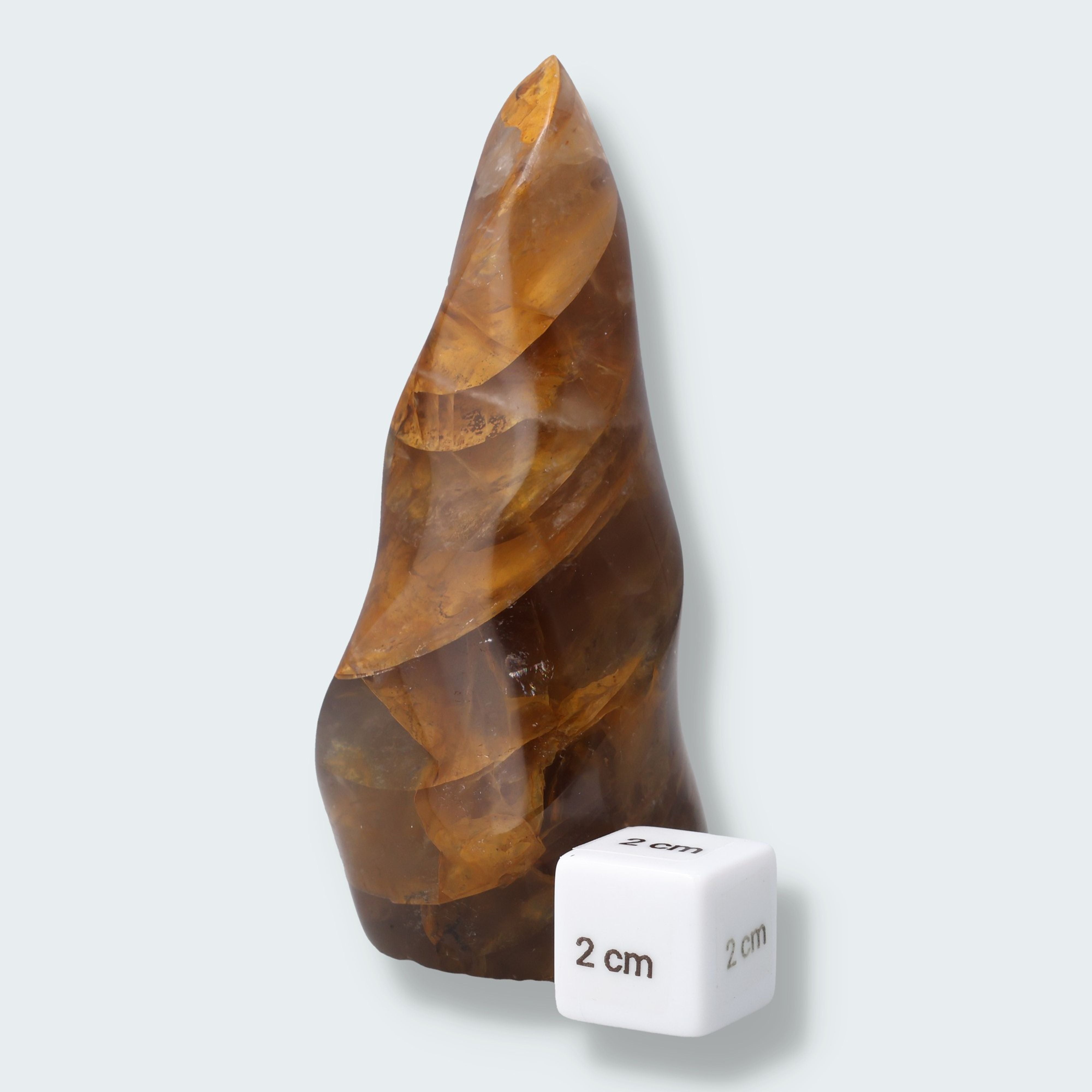 Golden Healer Flamme (Quarz mit Eisenoxid Einschlüssen) aus Brasilien (259g - 11cm) – Ansicht 3