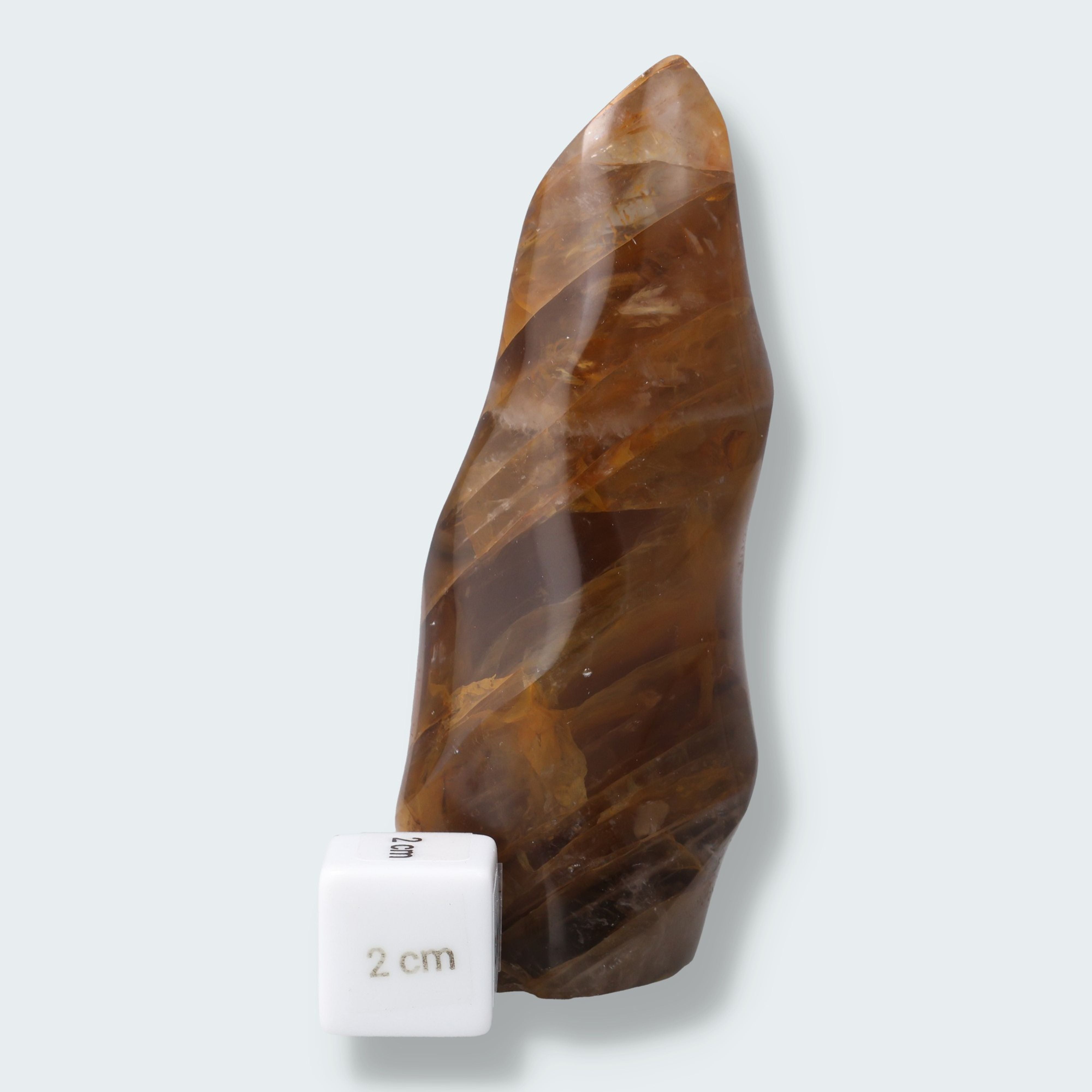 Golden Healer Flamme (Quarz mit Eisenoxid Einschlüssen) aus Brasilien (259g - 11cm) – Ansicht 4
