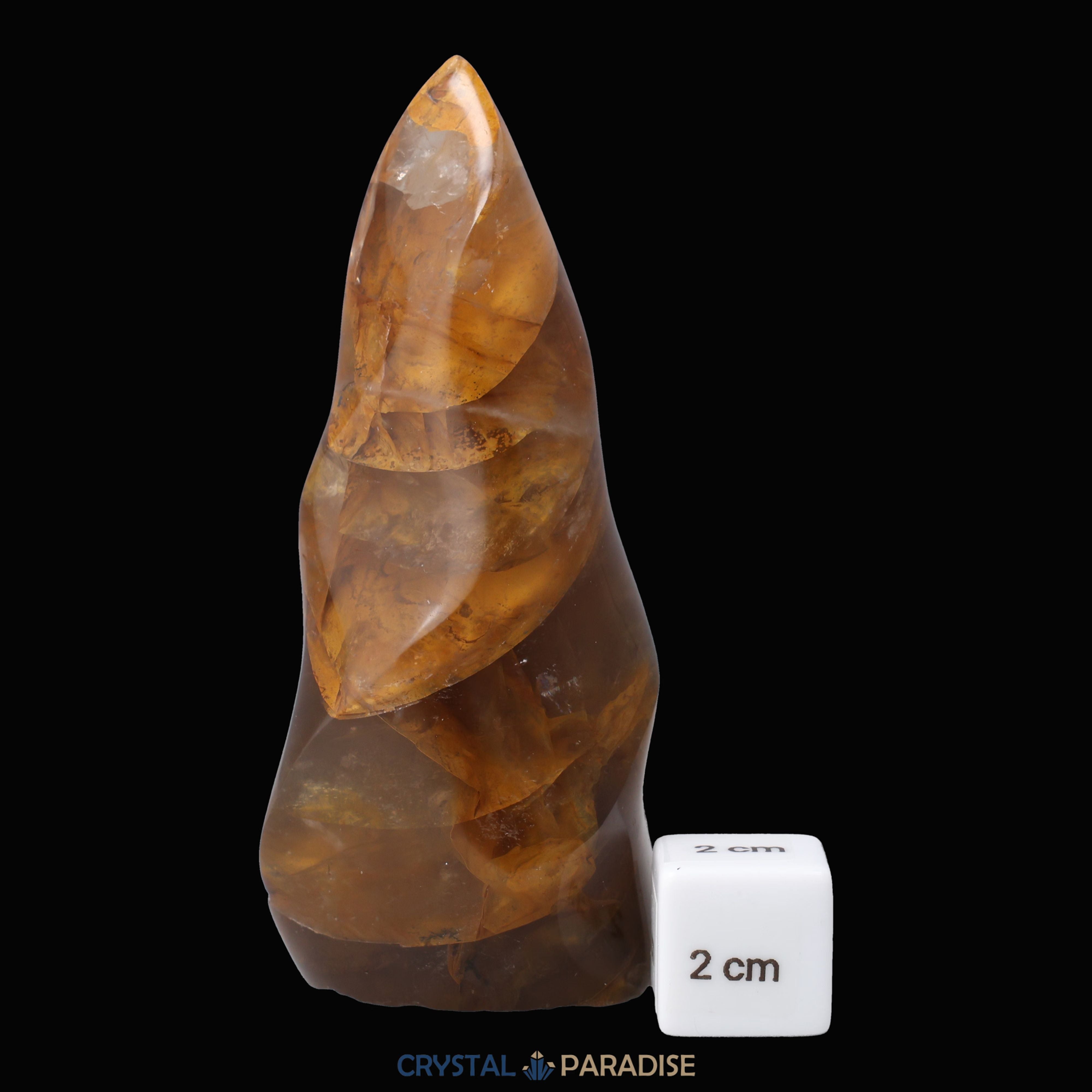 Golden Healer Flamme (Quarz mit Eisenoxid Einschlüssen) aus Brasilien (259g - 11cm) – Ansicht 5