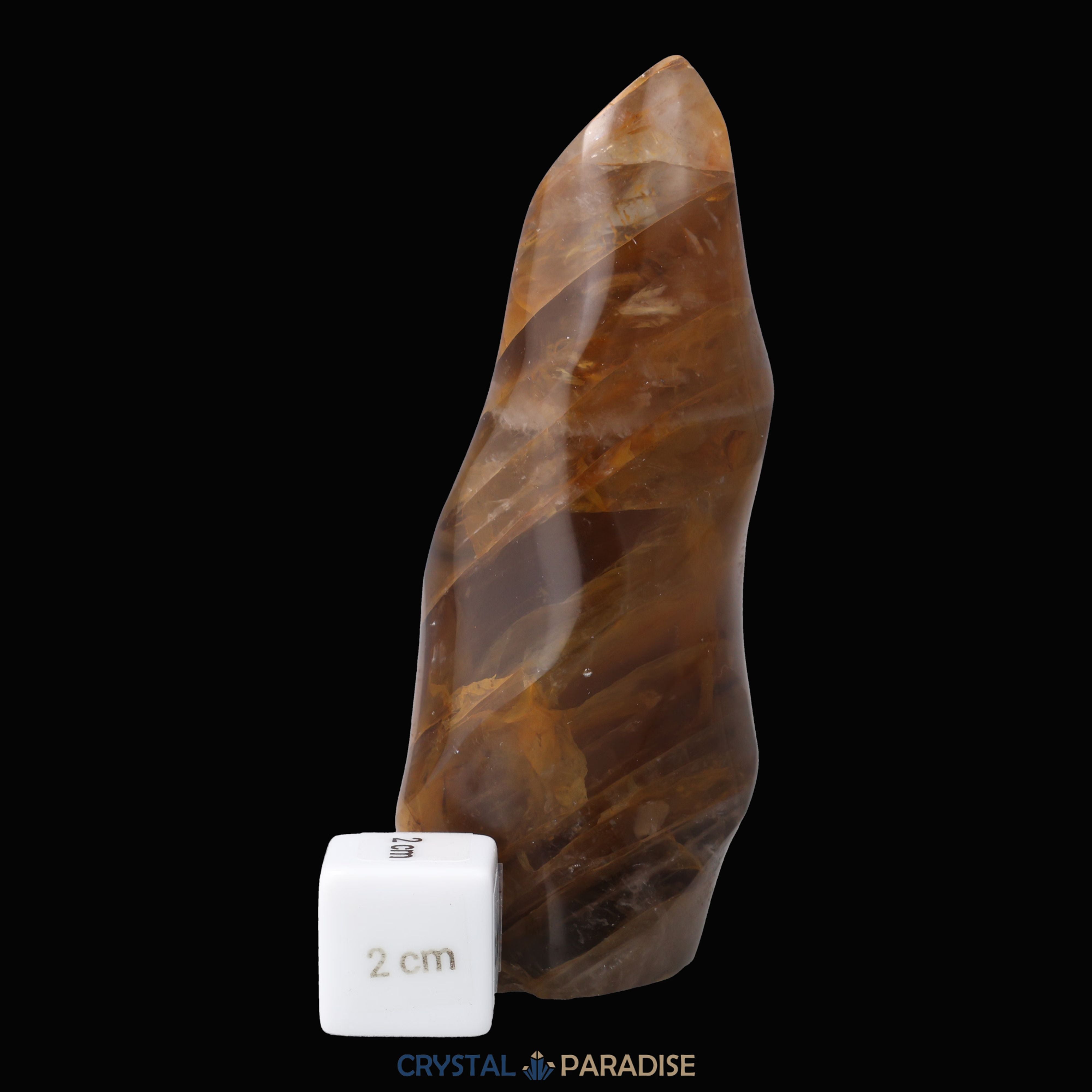 Golden Healer Flamme (Quarz mit Eisenoxid Einschlüssen) aus Brasilien (259g - 11cm) – Ansicht 7