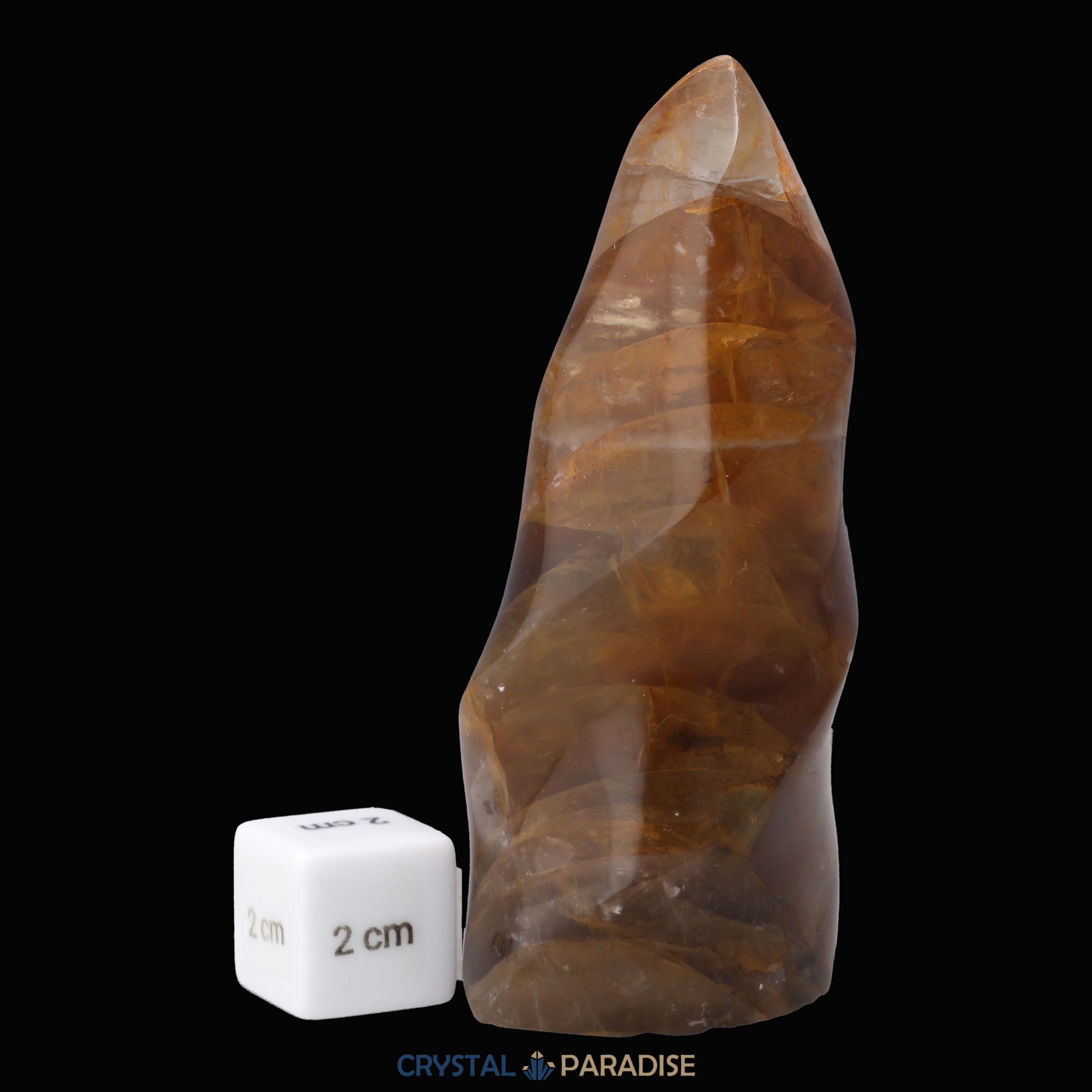Golden Healer Flamme (Quarz mit Eisenoxid Einschlüssen) aus Brasilien (259g - 11cm) – Ansicht 8