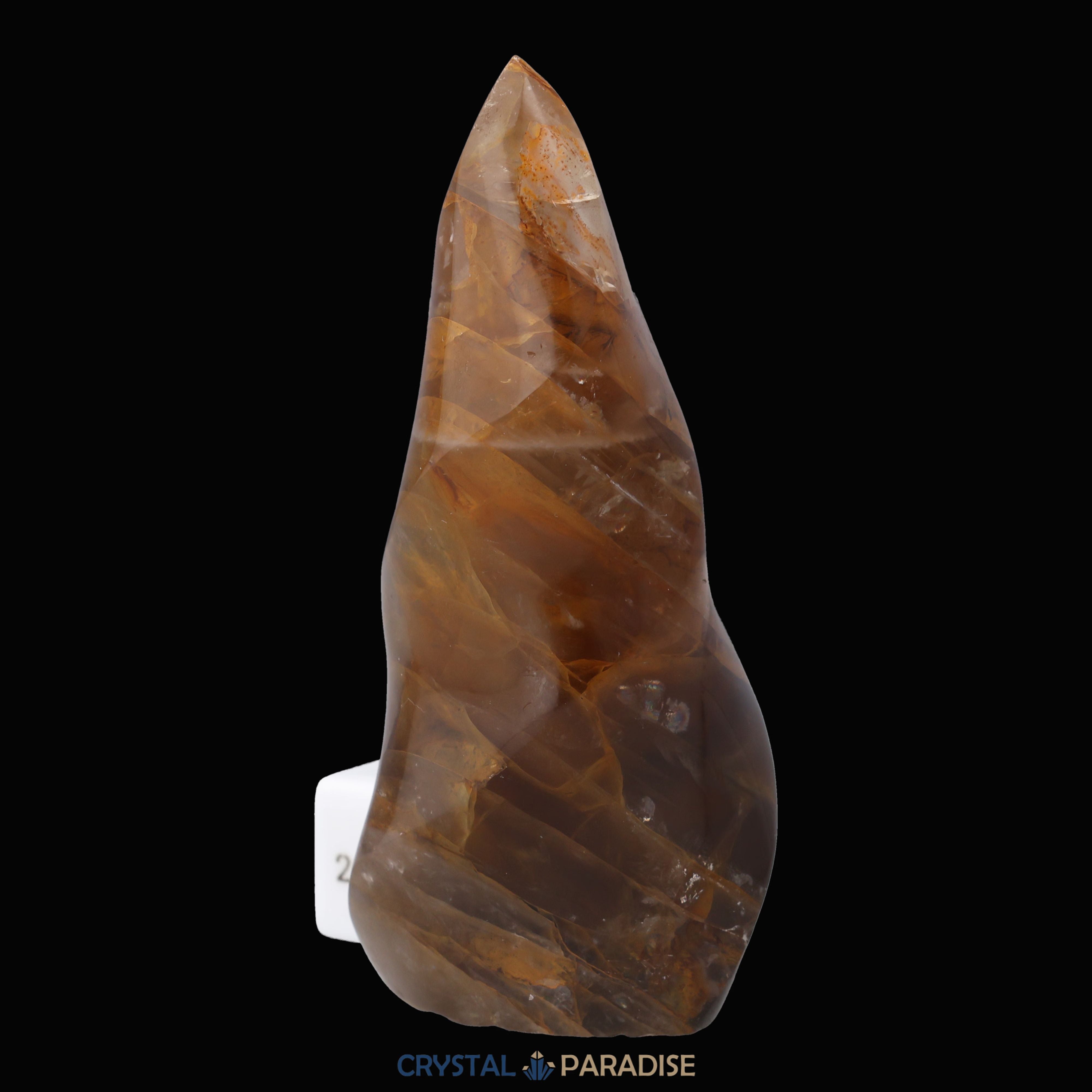Golden Healer Flamme (Quarz mit Eisenoxid Einschlüssen) aus Brasilien (259g - 11cm) – Ansicht 9