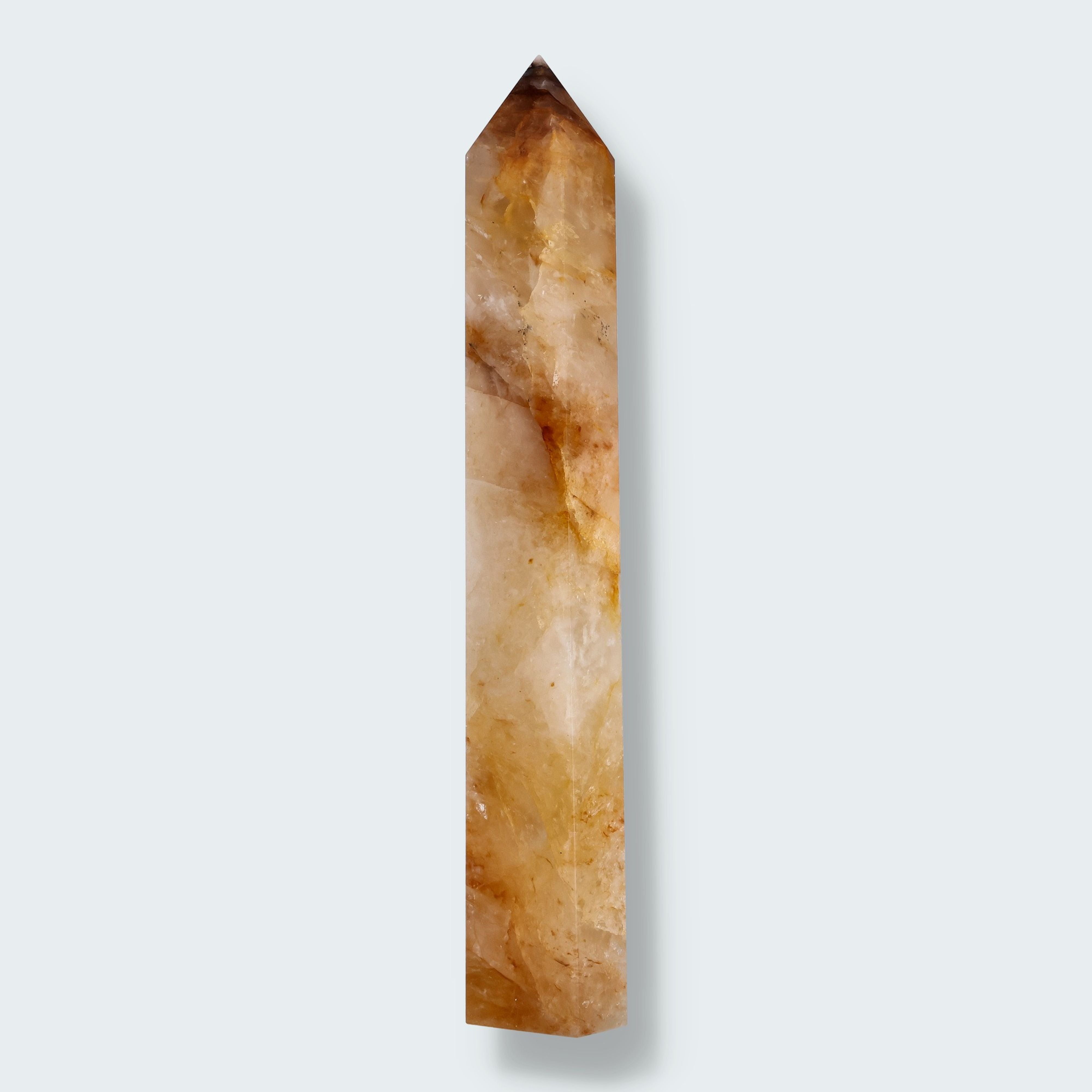 Golden Healer Obelisk (Quarz mit Eisenoxid Einschlüssen) aus Brasilien (30cm) – Ansicht 2
