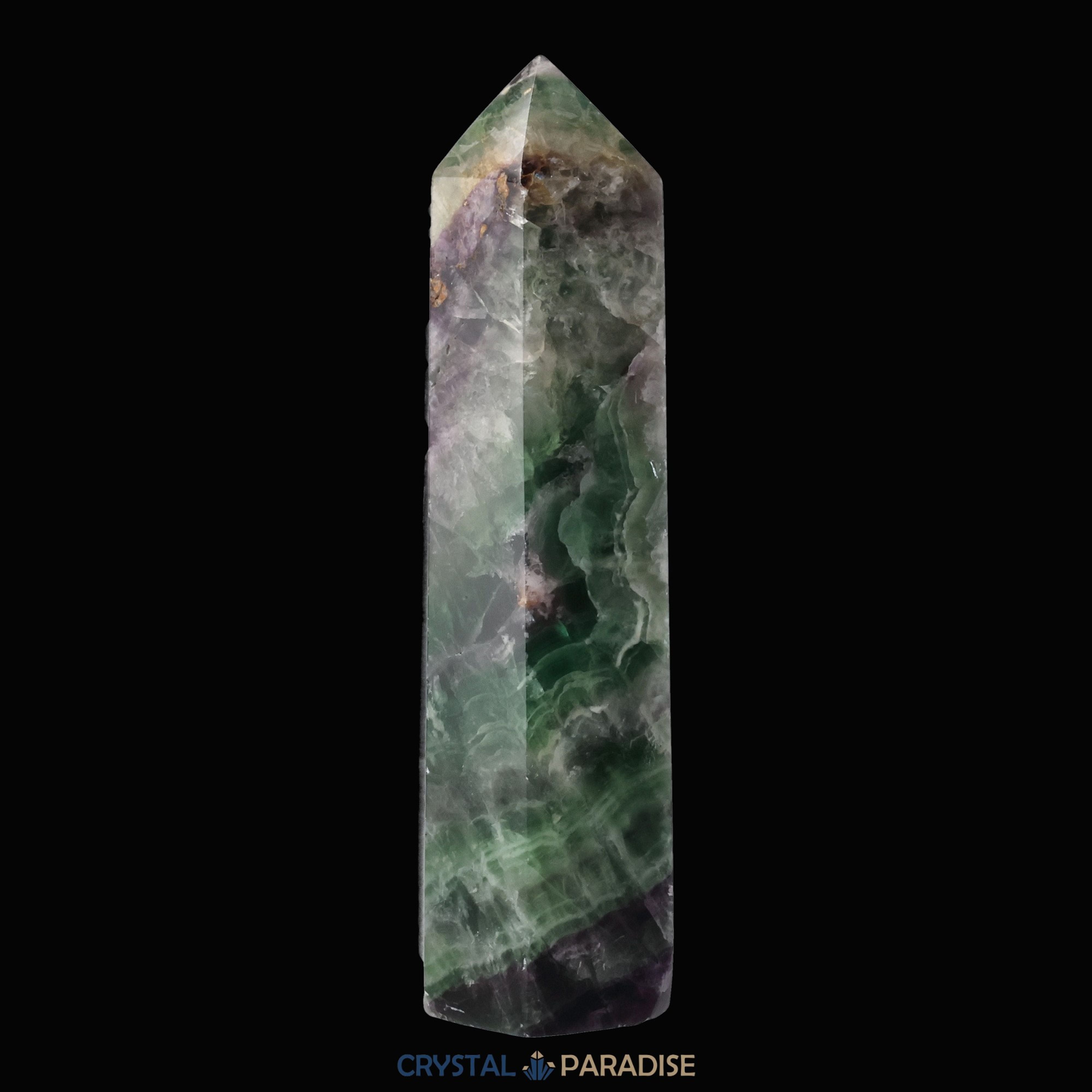 Grün-violetter Fluorit Obelisk aus der inneren Mongolei (1009g) – Ansicht 6