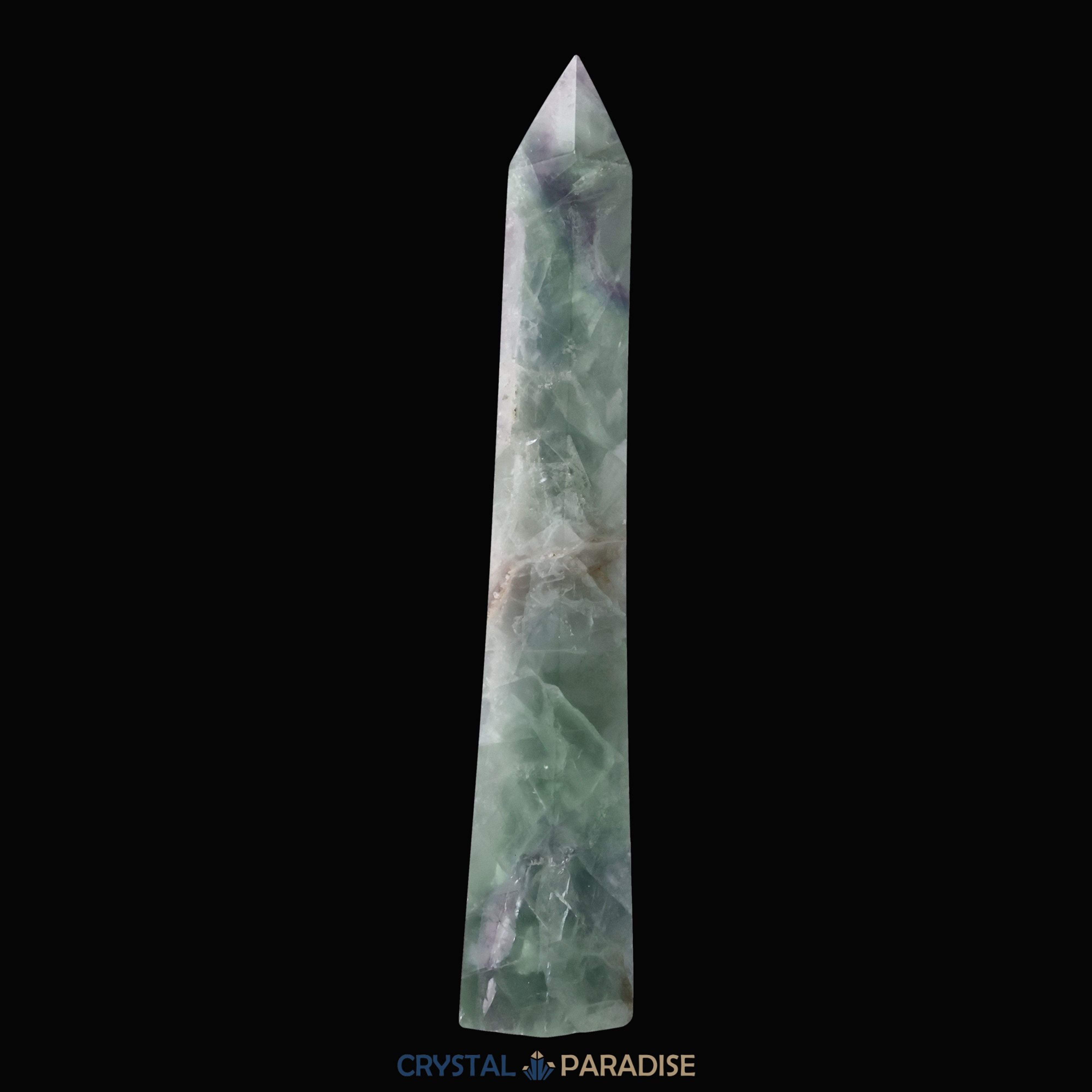 Grün-violetter Fluorit Obelisk aus der inneren Mongolei (795g) – Ansicht 5
