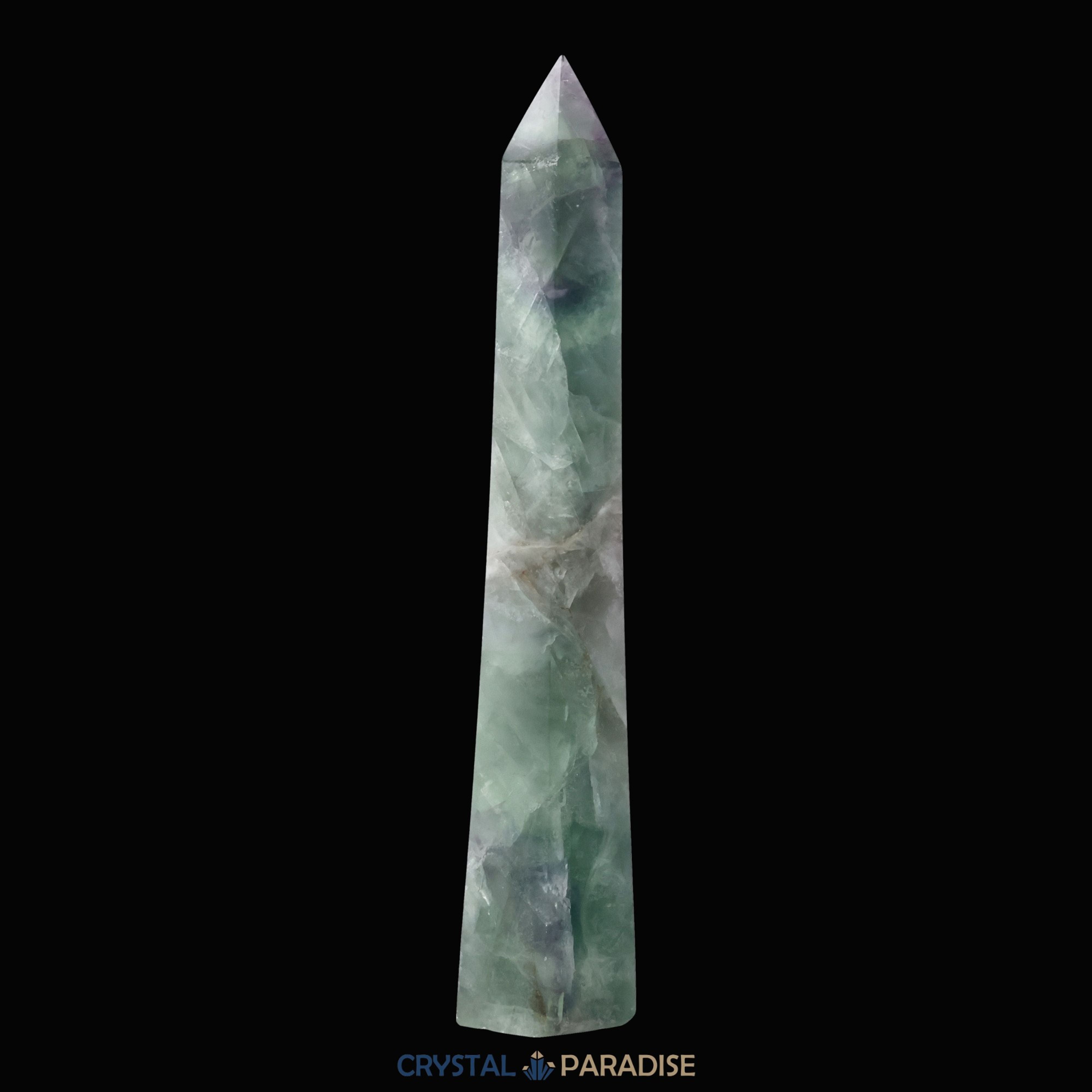 Grün-violetter Fluorit Obelisk aus der inneren Mongolei (795g) – Ansicht 6