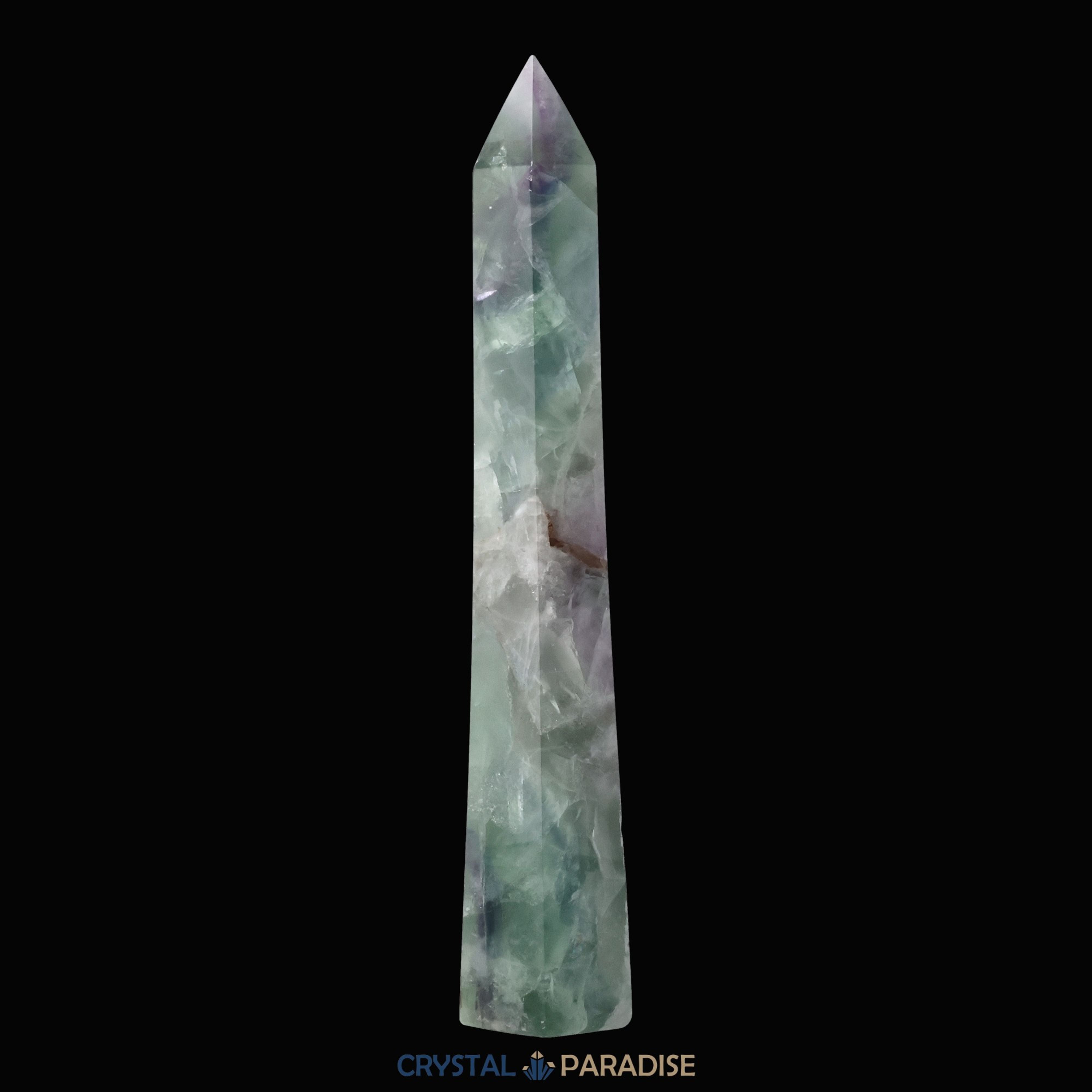 Grün-violetter Fluorit Obelisk aus der inneren Mongolei (795g) – Ansicht 7