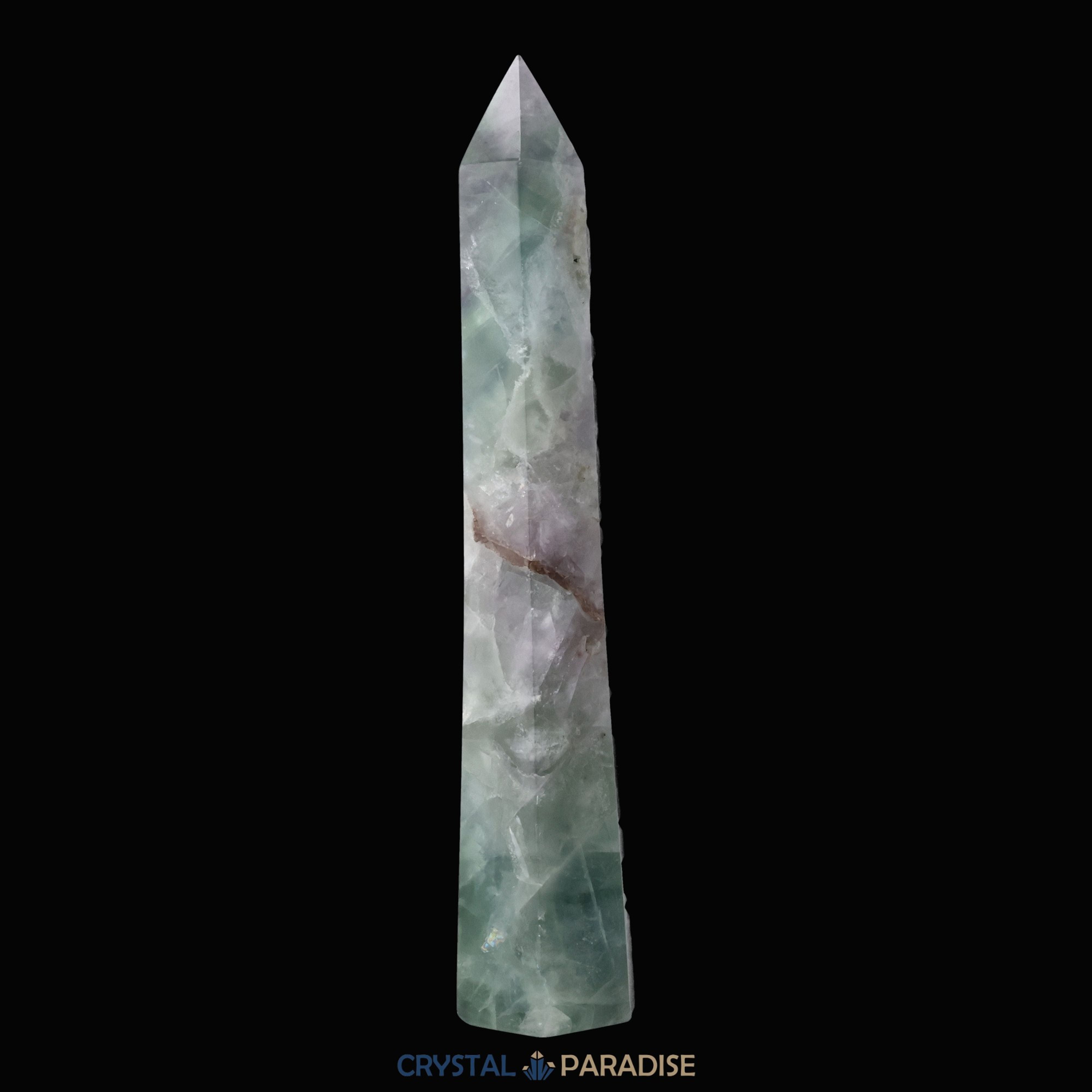 Grün-violetter Fluorit Obelisk aus der inneren Mongolei (795g) – Ansicht 8