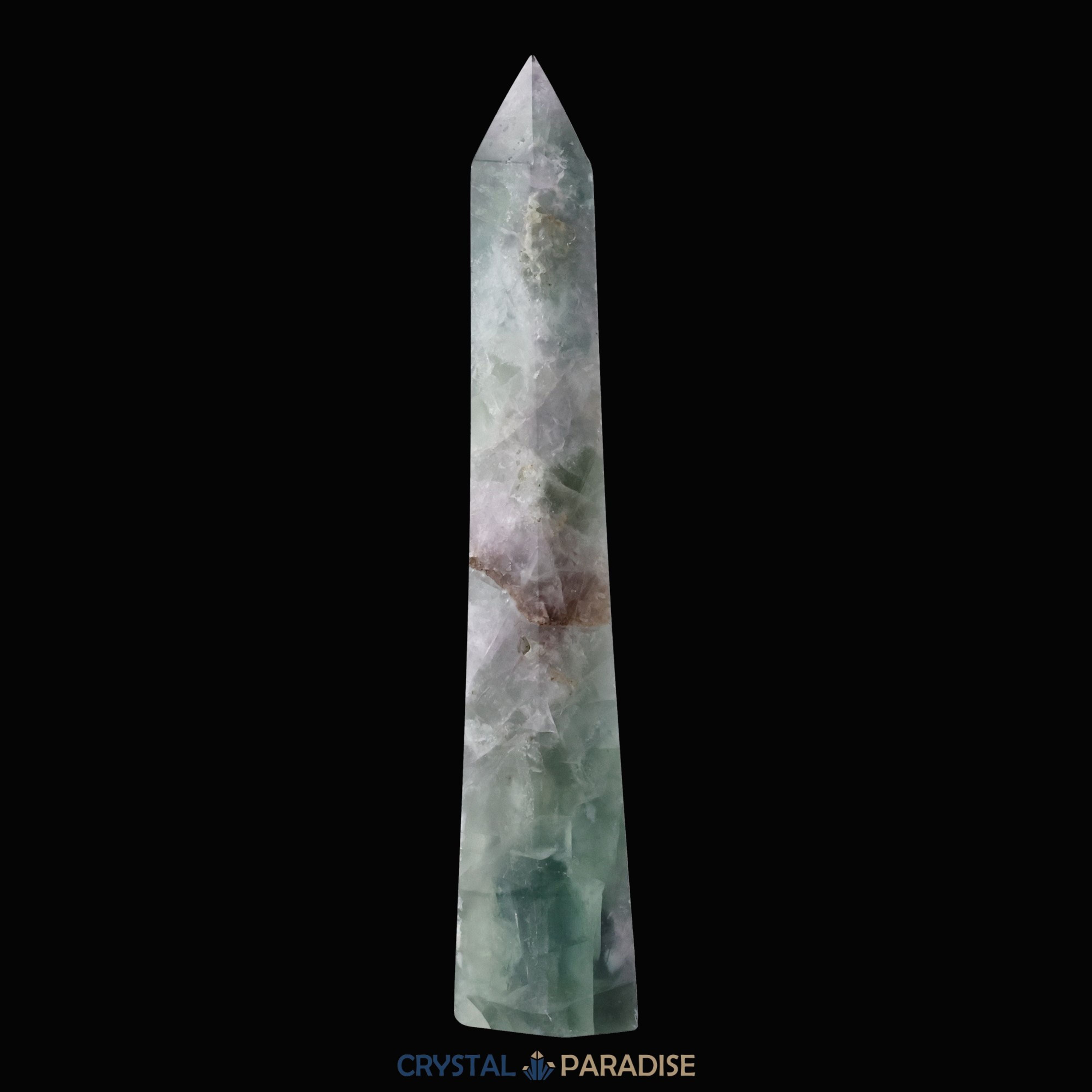 Grün-violetter Fluorit Obelisk aus der inneren Mongolei (795g) – Ansicht 9