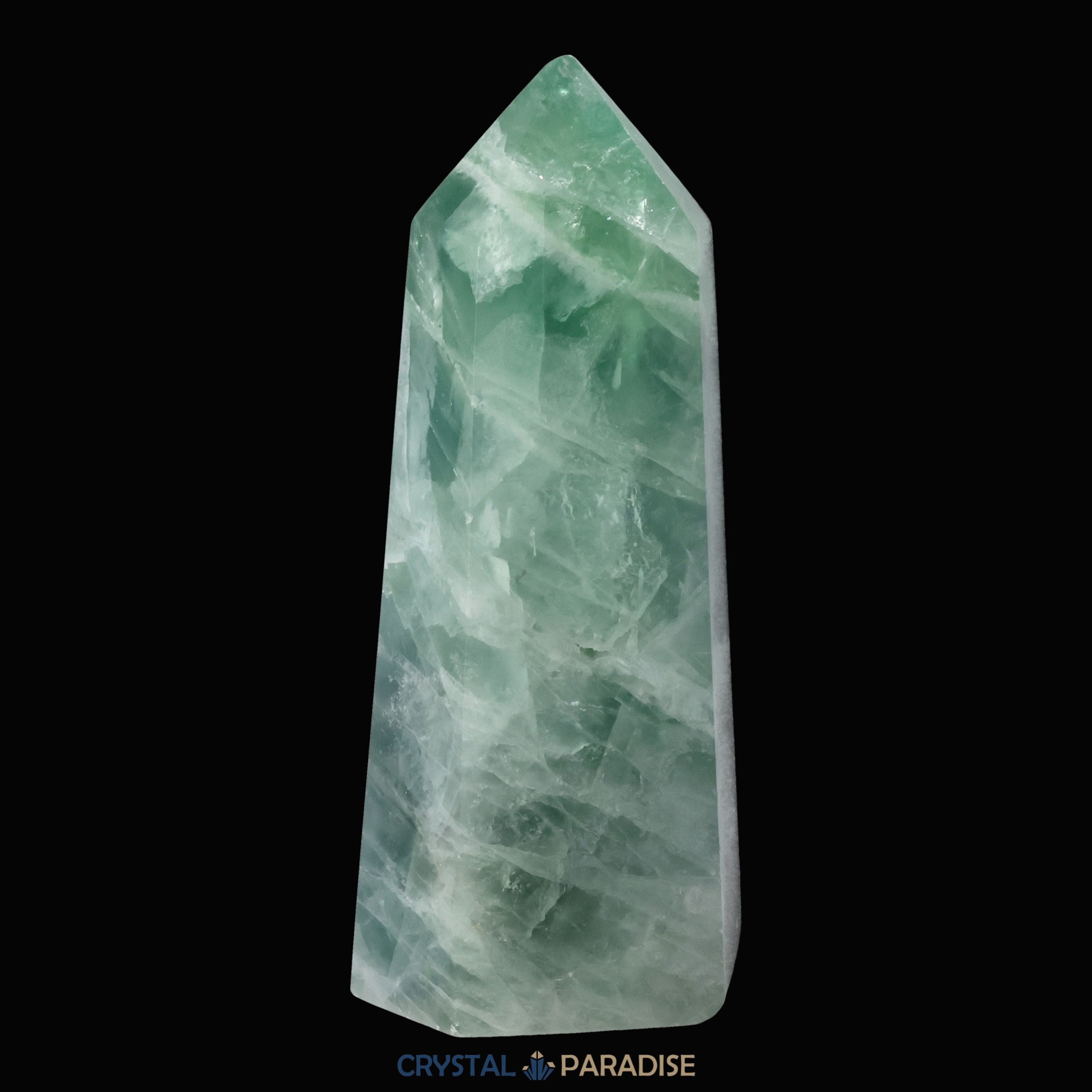 Grüner Fluorit Obelisk aus der inneren Mongolei (708g) – Ansicht 6