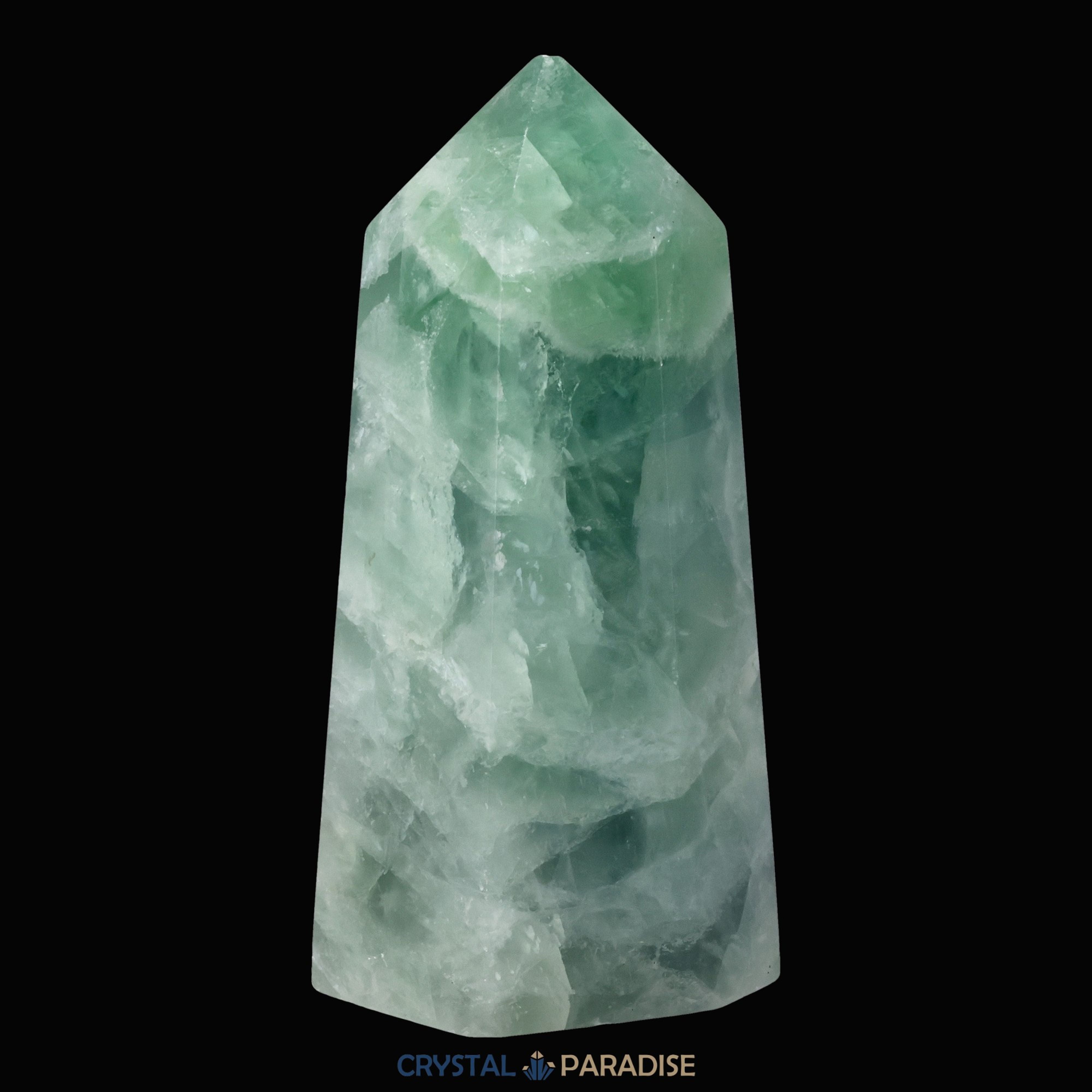 Grüner Fluorit Obelisk aus der inneren Mongolei (708g) – Ansicht 7