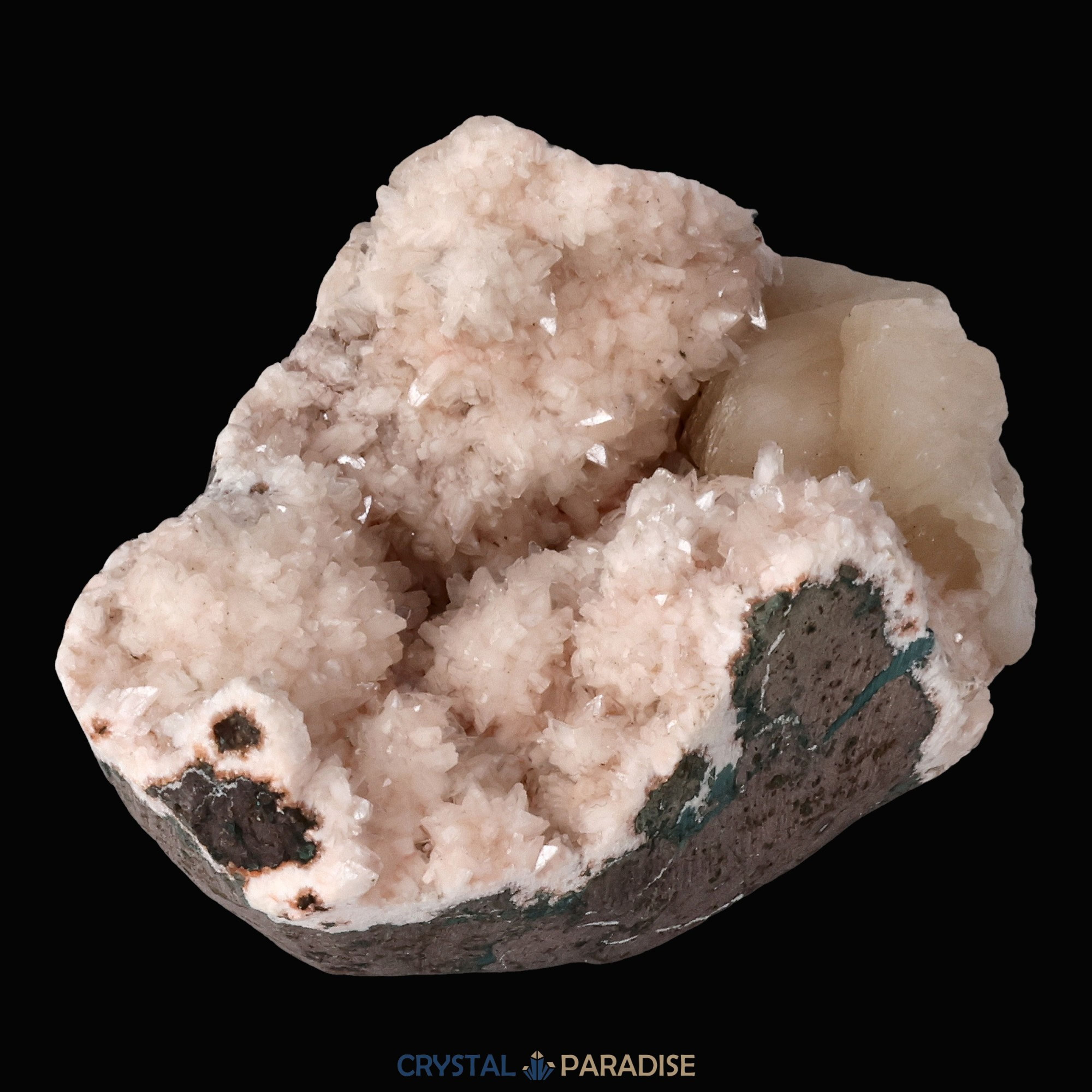 Heulandit Euzeolit Geode mit Stilbit aus Indien (213g) – Ansicht 14