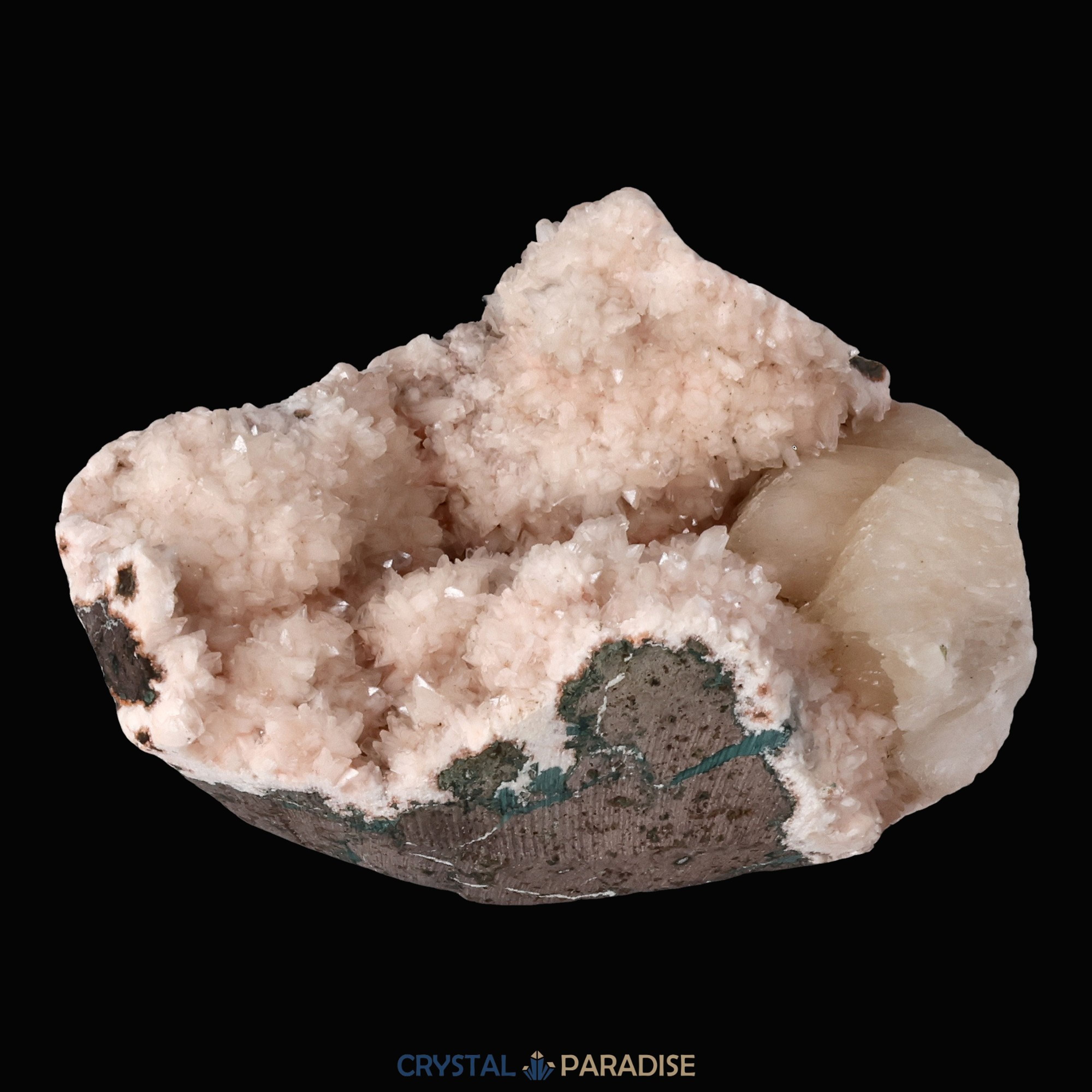 Heulandit Euzeolit Geode mit Stilbit aus Indien (213g) – Ansicht 15