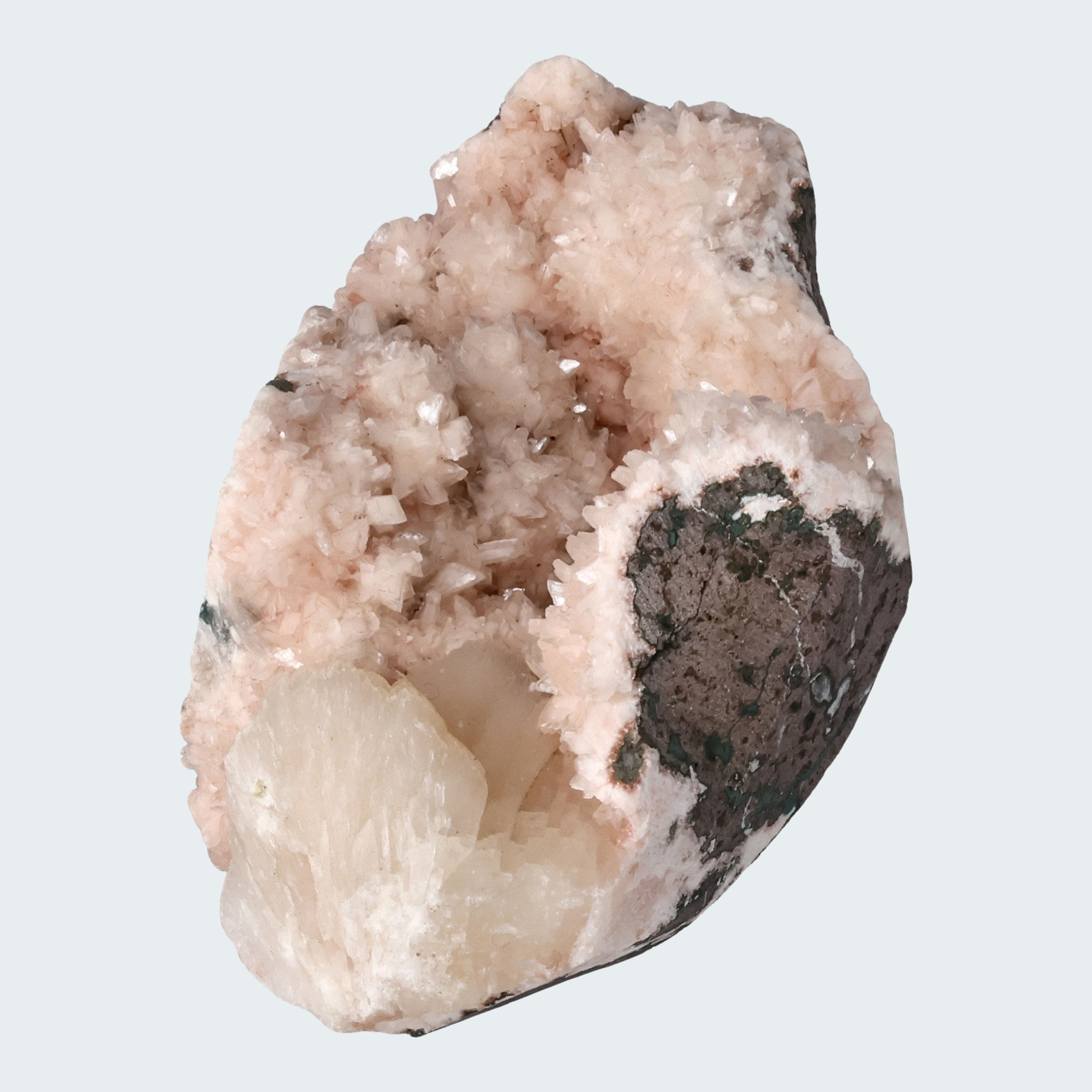 Heulandit Euzeolit Geode mit Stilbit aus Indien (213g) – Ansicht 3