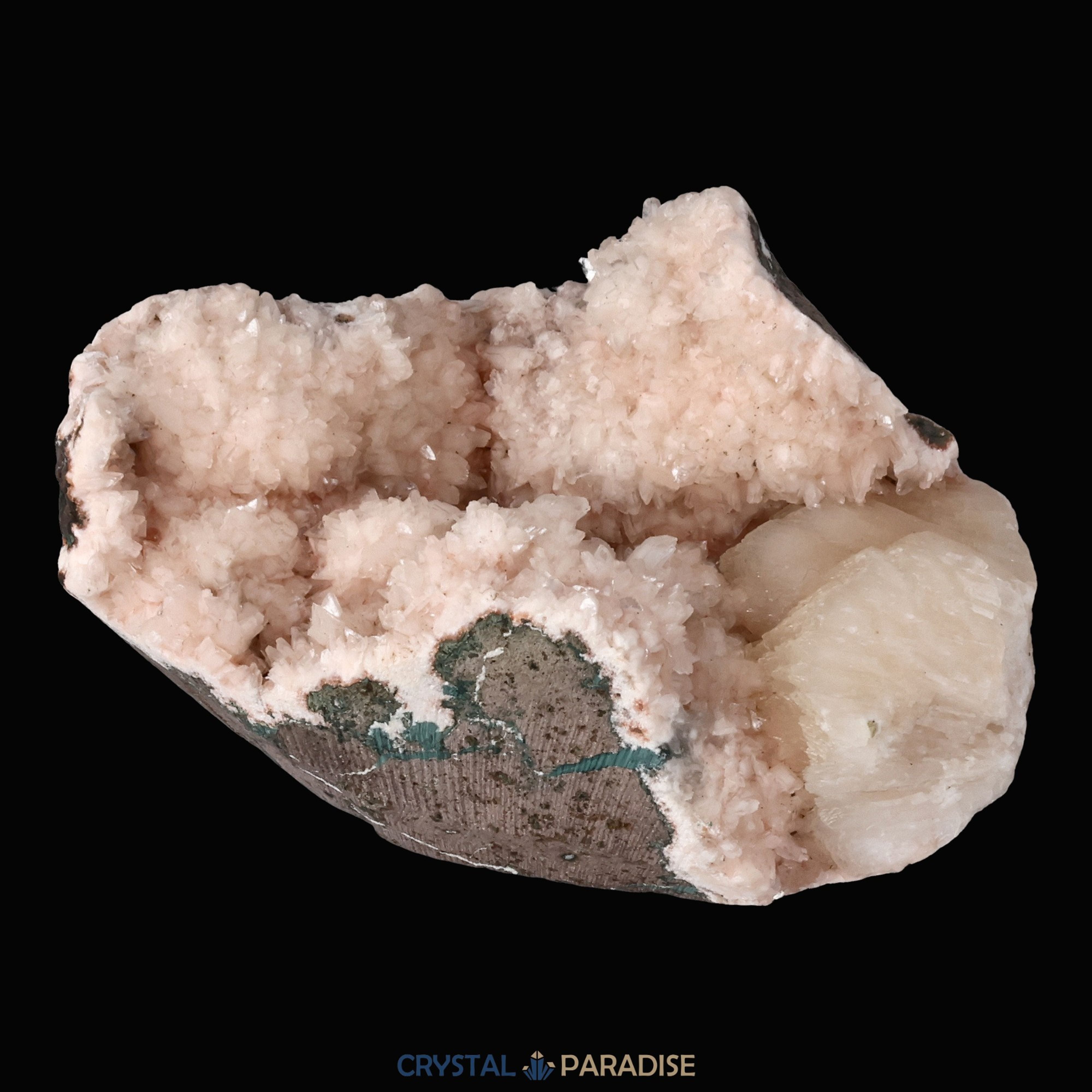 Heulandit Euzeolit Geode mit Stilbit aus Indien (213g) – Ansicht 4